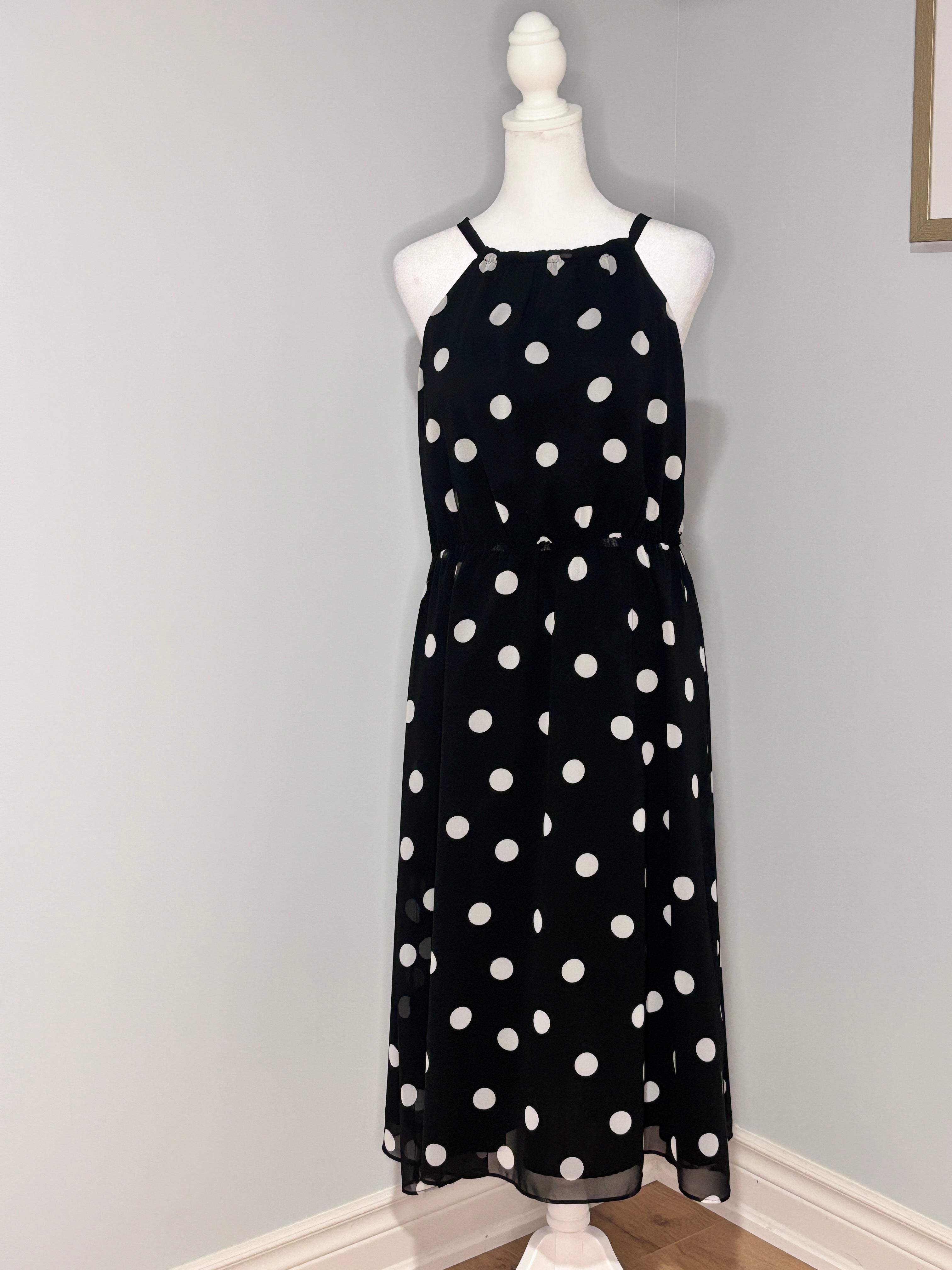 Banana Republic Polka Dot Midi Dress Size 10 – The Rotation