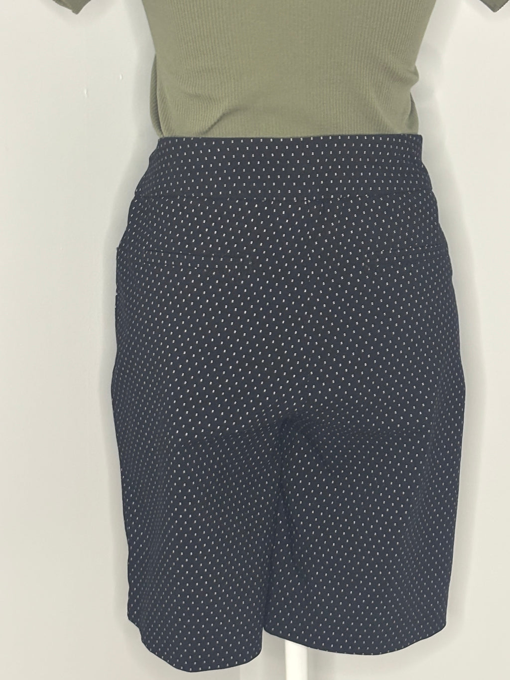 Hilary Bradley Navy Polka Dot Pull-On Shorts – Size 10