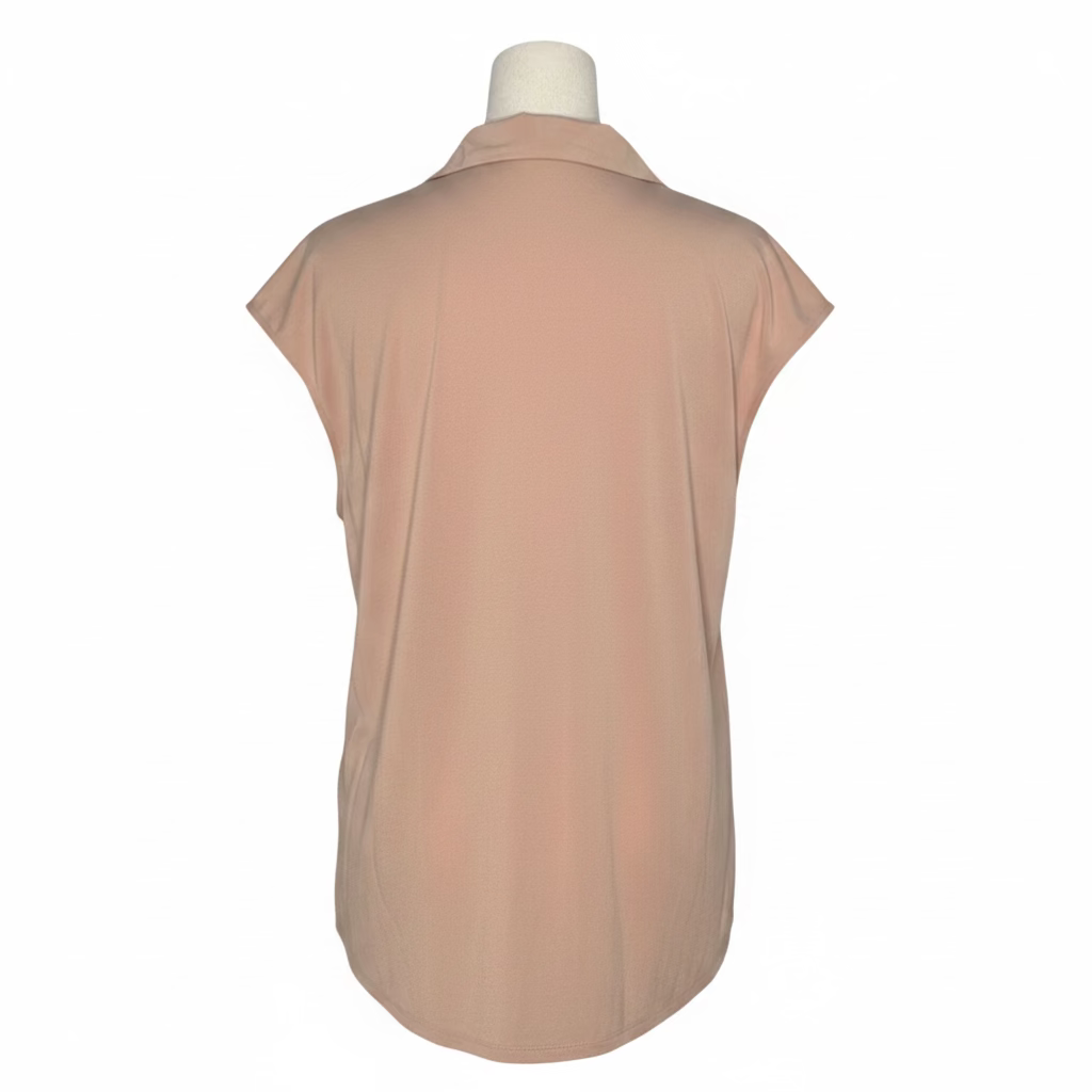RW&CO. Blush Mixed-Media Blouse – Size Medium