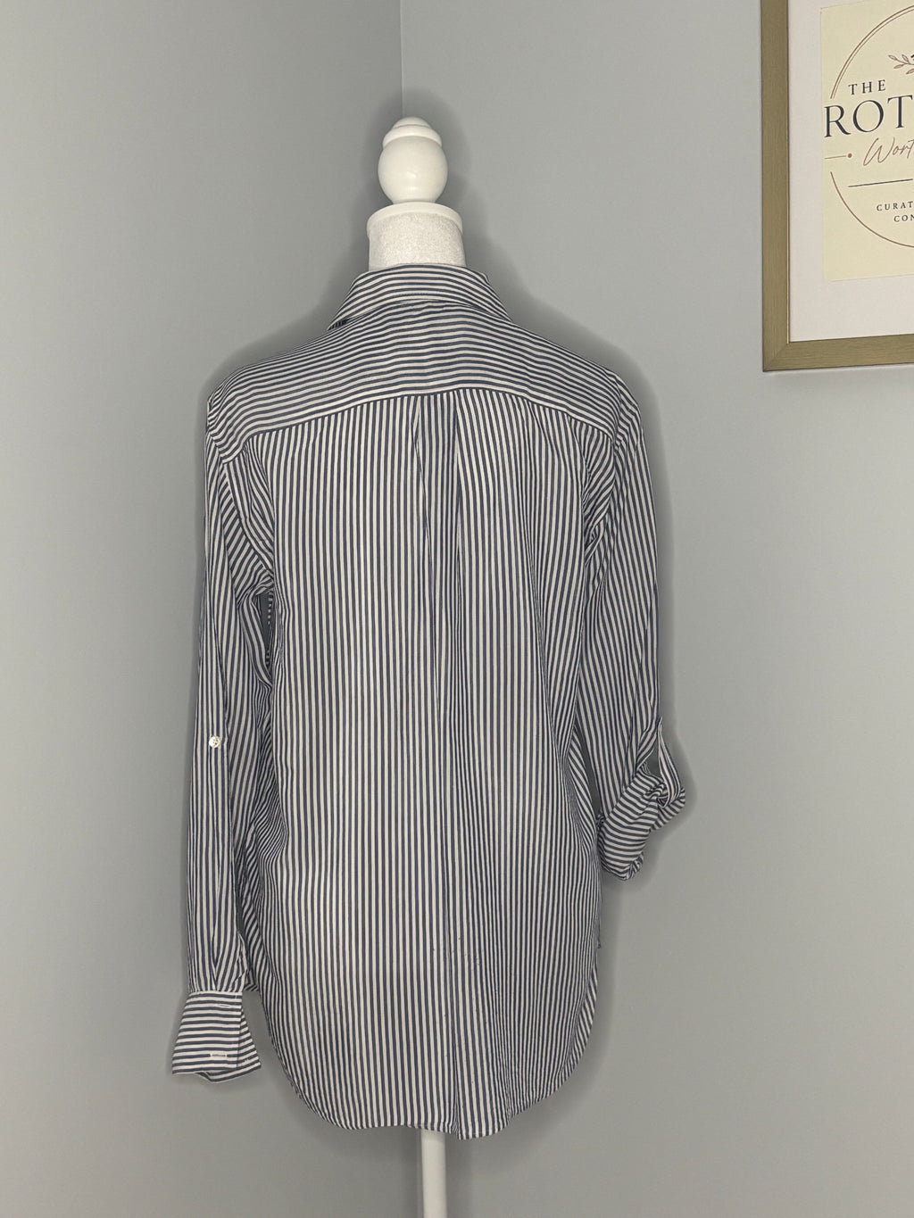 Zara Women Striped Button-Front Blouse | Size 8
