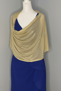 Laura Champagne Shimmer Evening Shawl