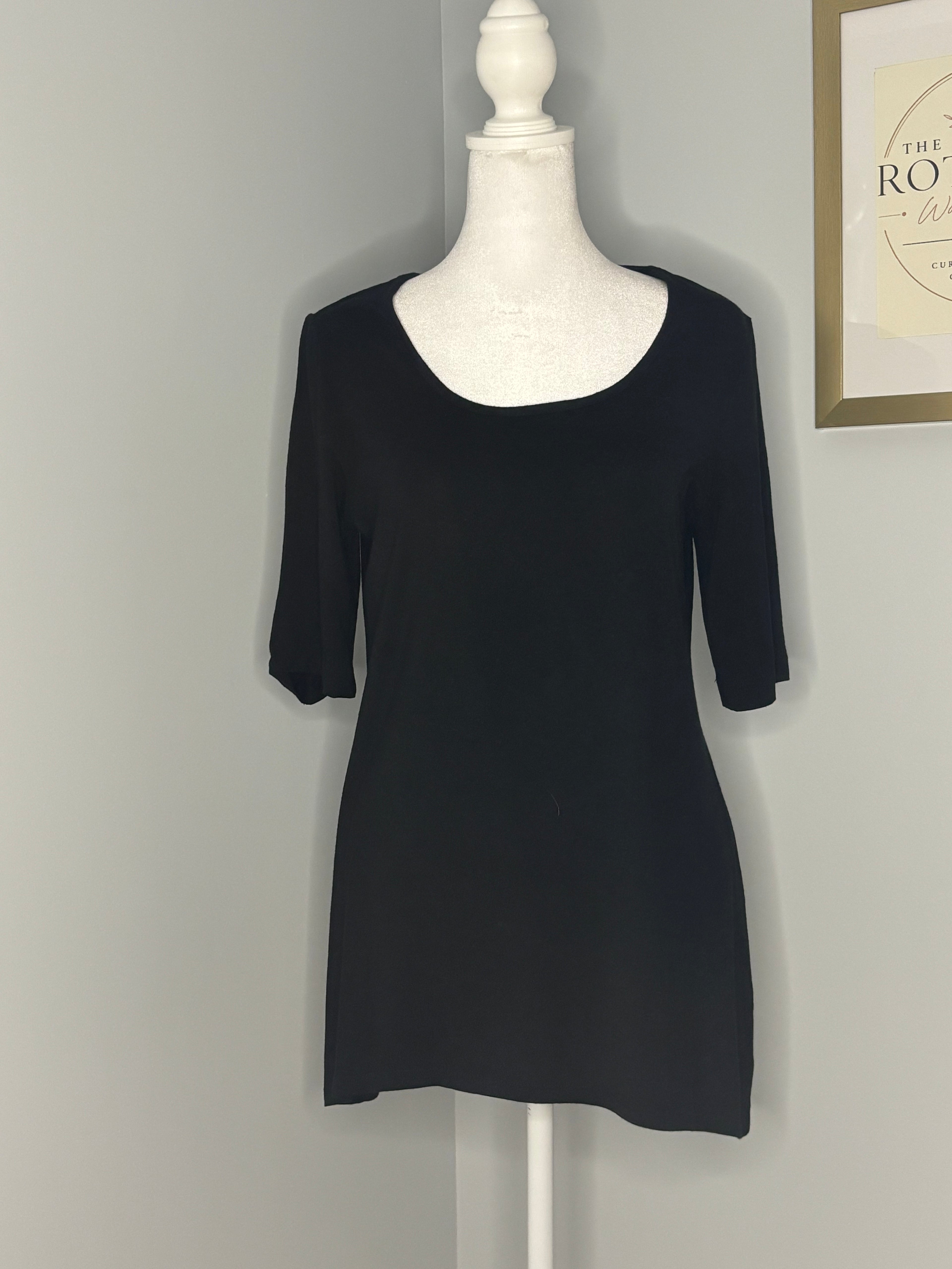 Cynthia Rowley Black Tunic Top – Size Medium