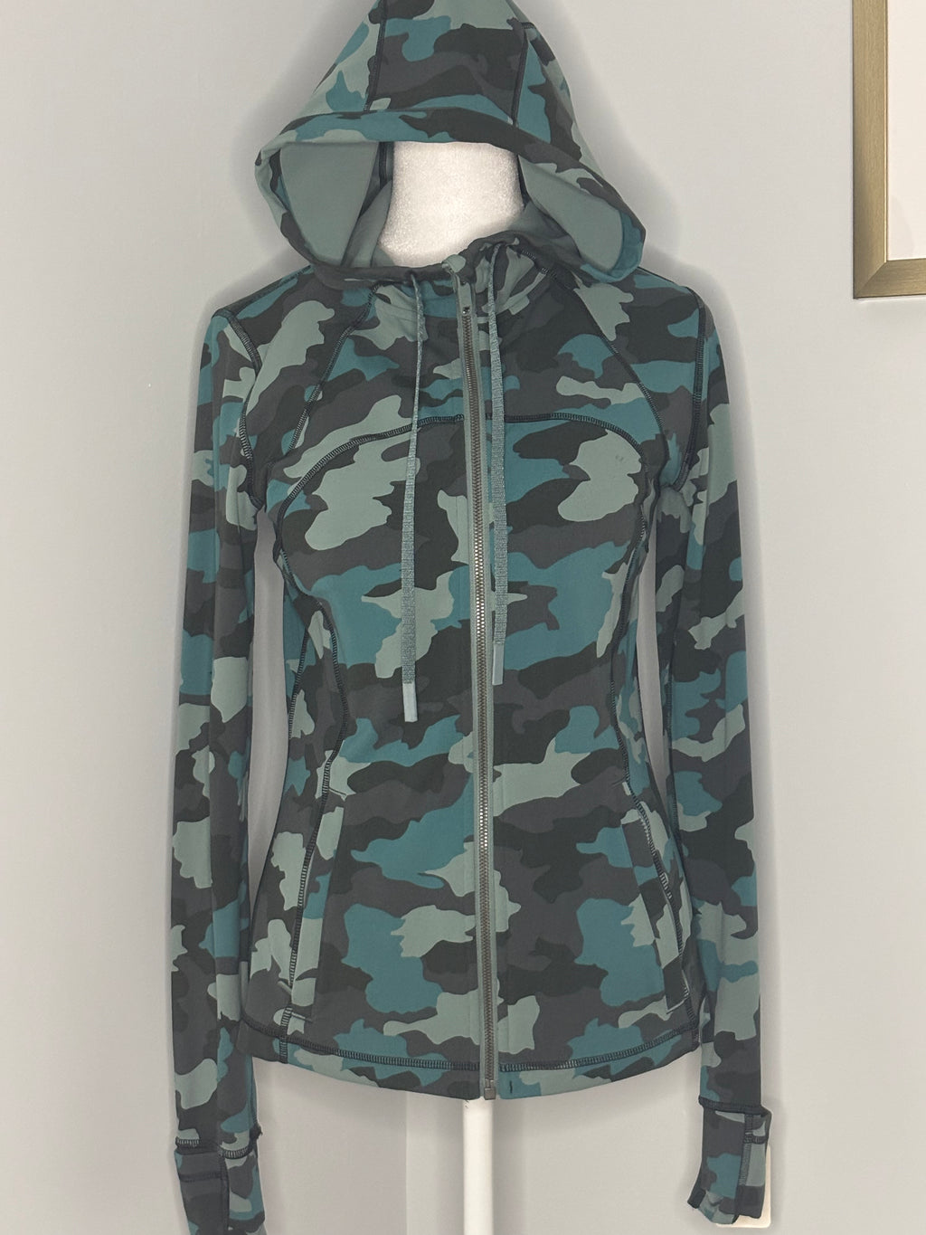 Lululemon Scuba Full-Zip Hoodie – Heritage 365 Camo Tidewater Teal Multi | Size 8
