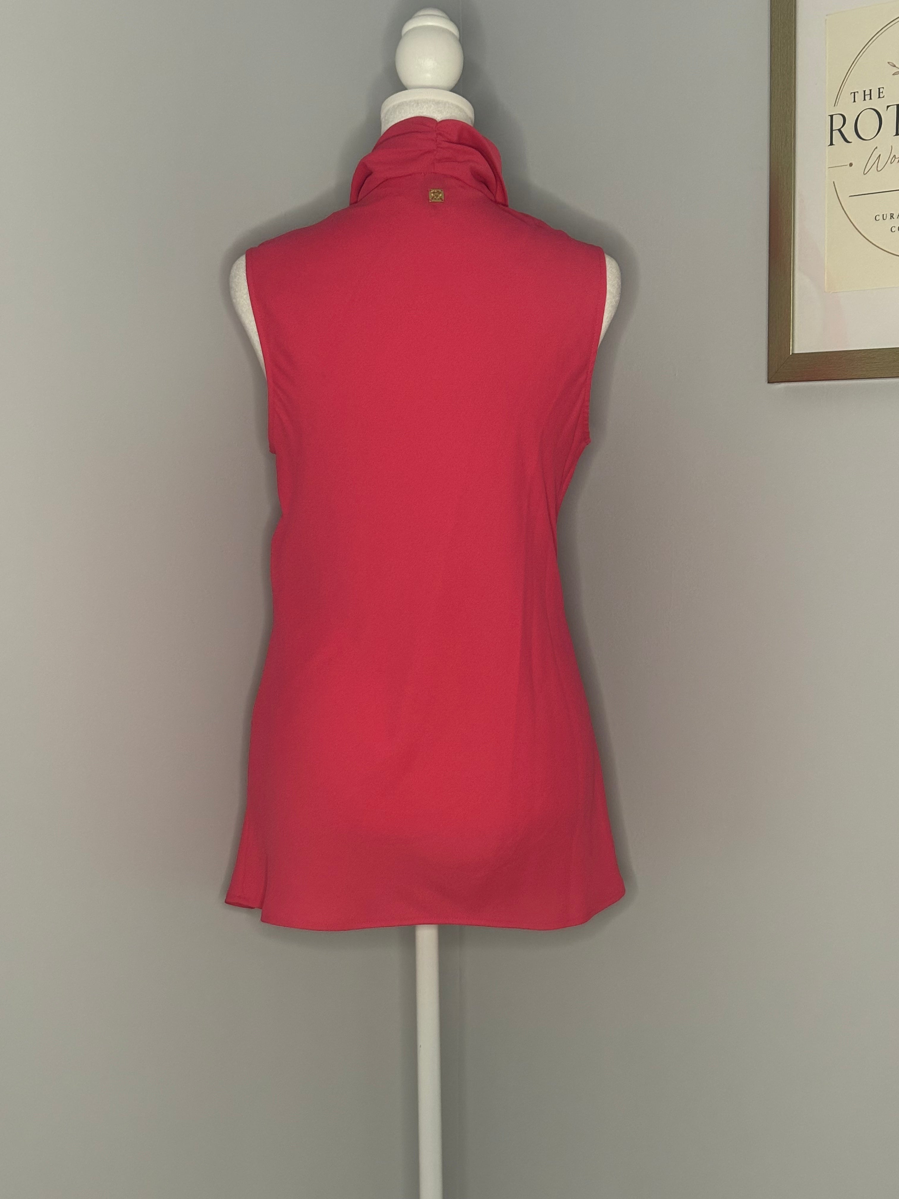Anne Klein Sleeveless Tie-Neck Blouse – Size 10