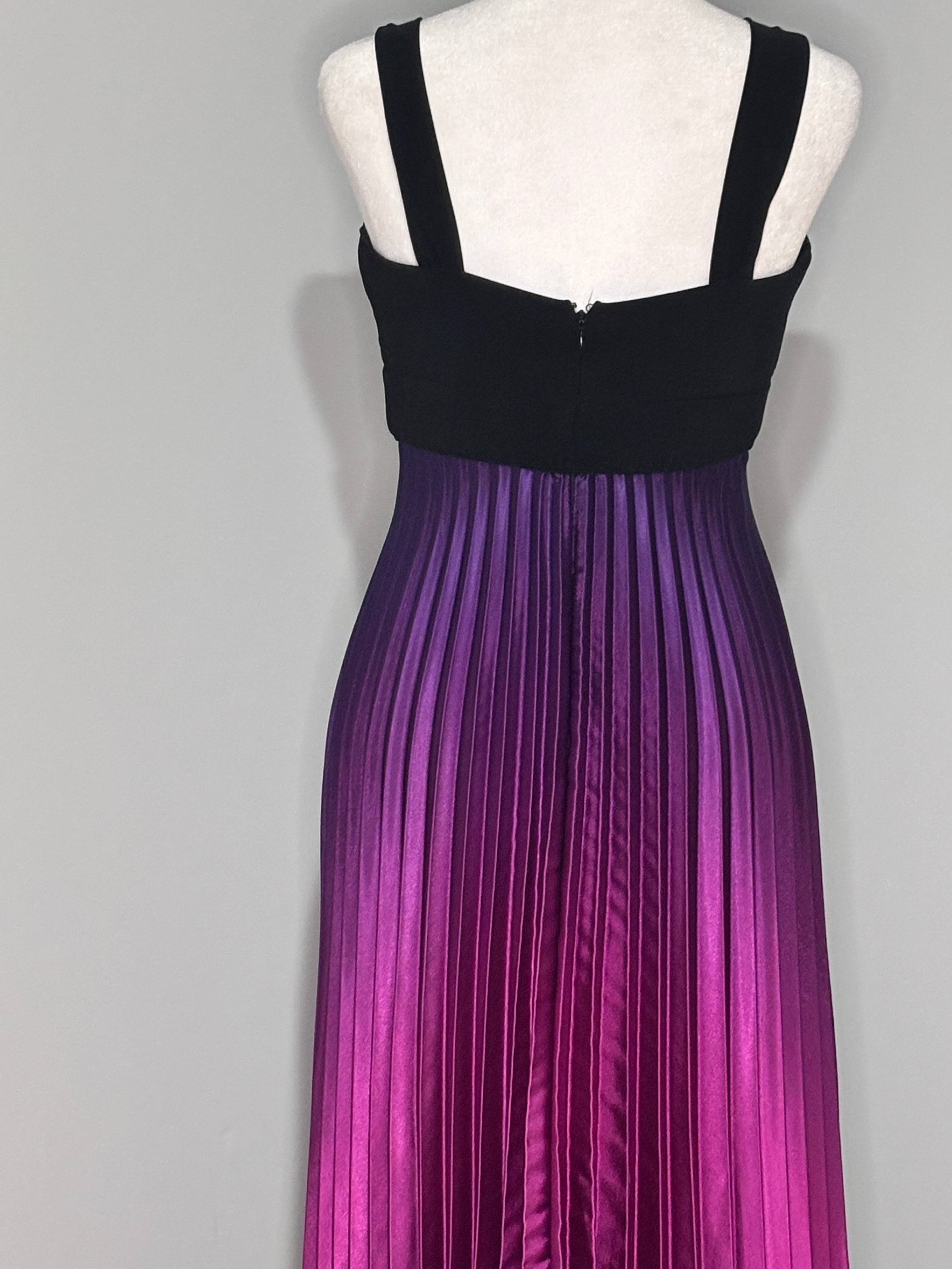 Betsy & Adam Ombre Pleated Evening Gown – Size 6