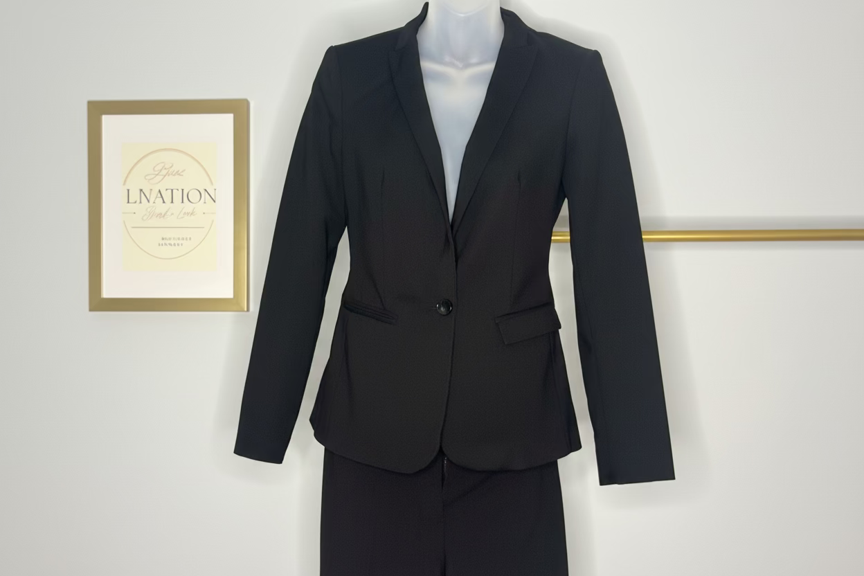 RW&CO Black Tailored Pantsuit Set | Size 2 | Classic Power Suit