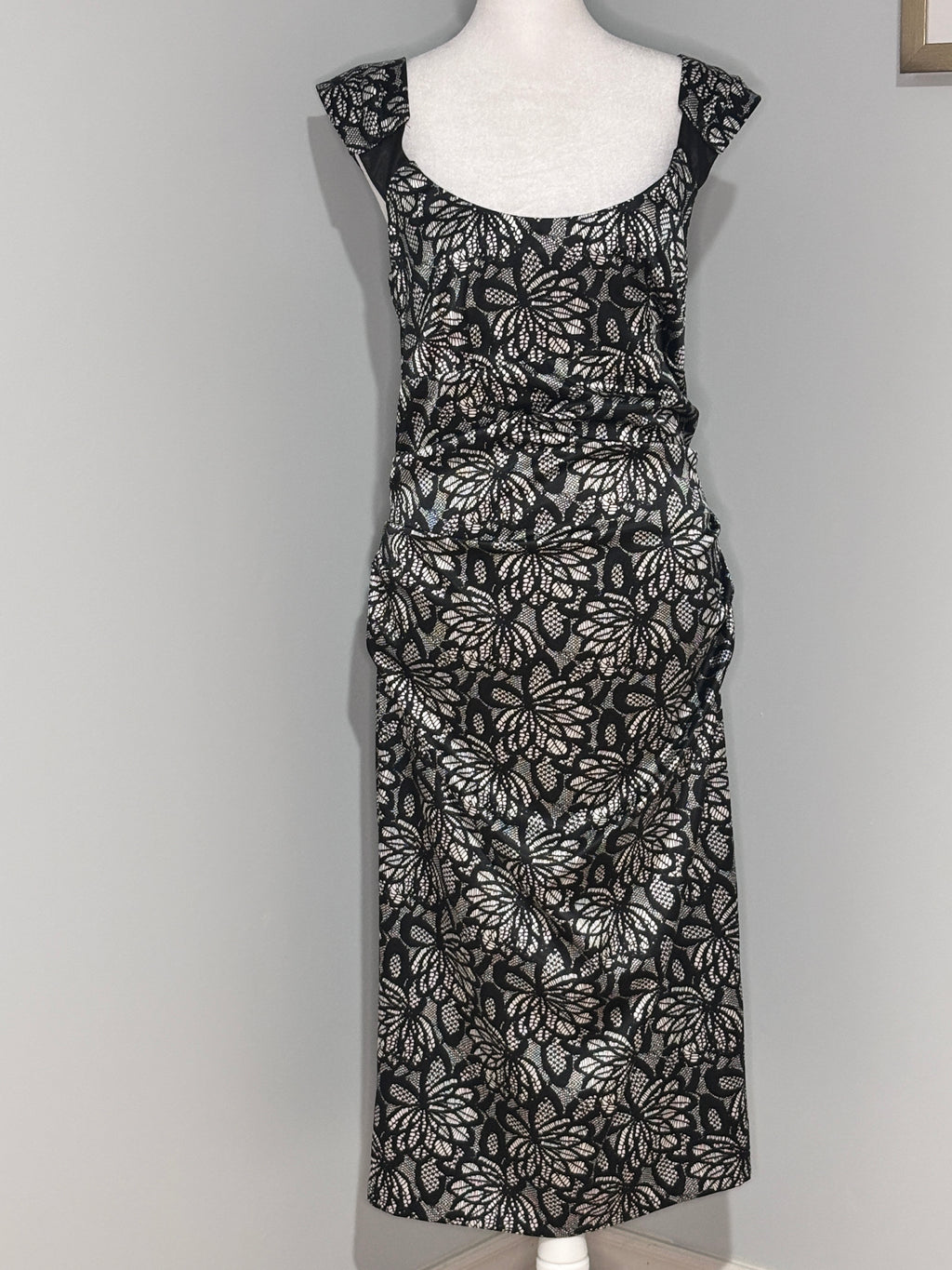 London Times Floral Textured Sheath Dress – Size 10
