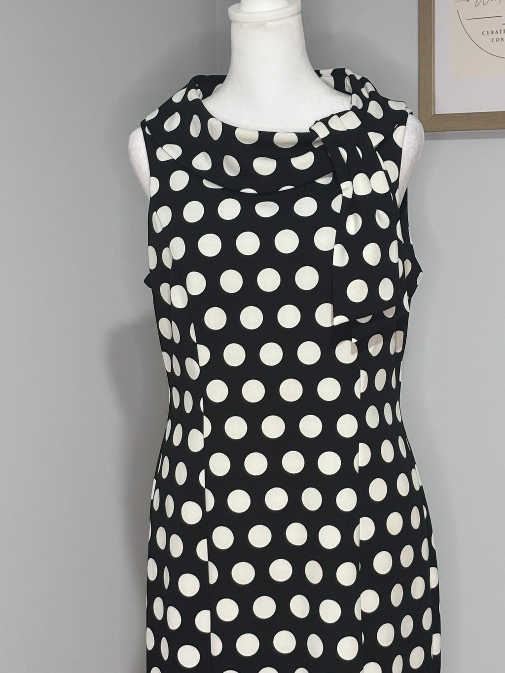 Maggy London Polka Dot Sheath Dress – Size 10