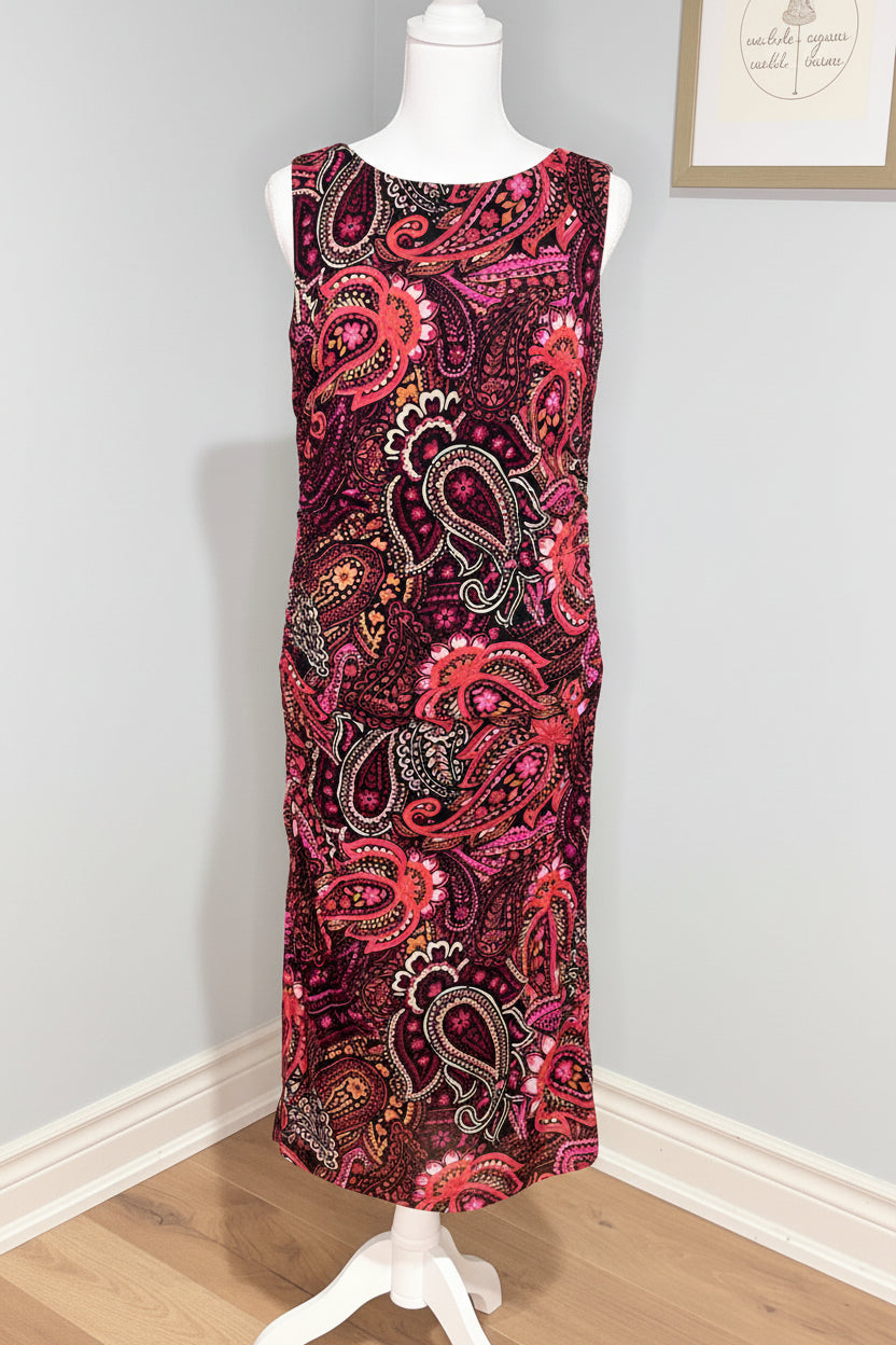 Laura Paisley Ruched Dress