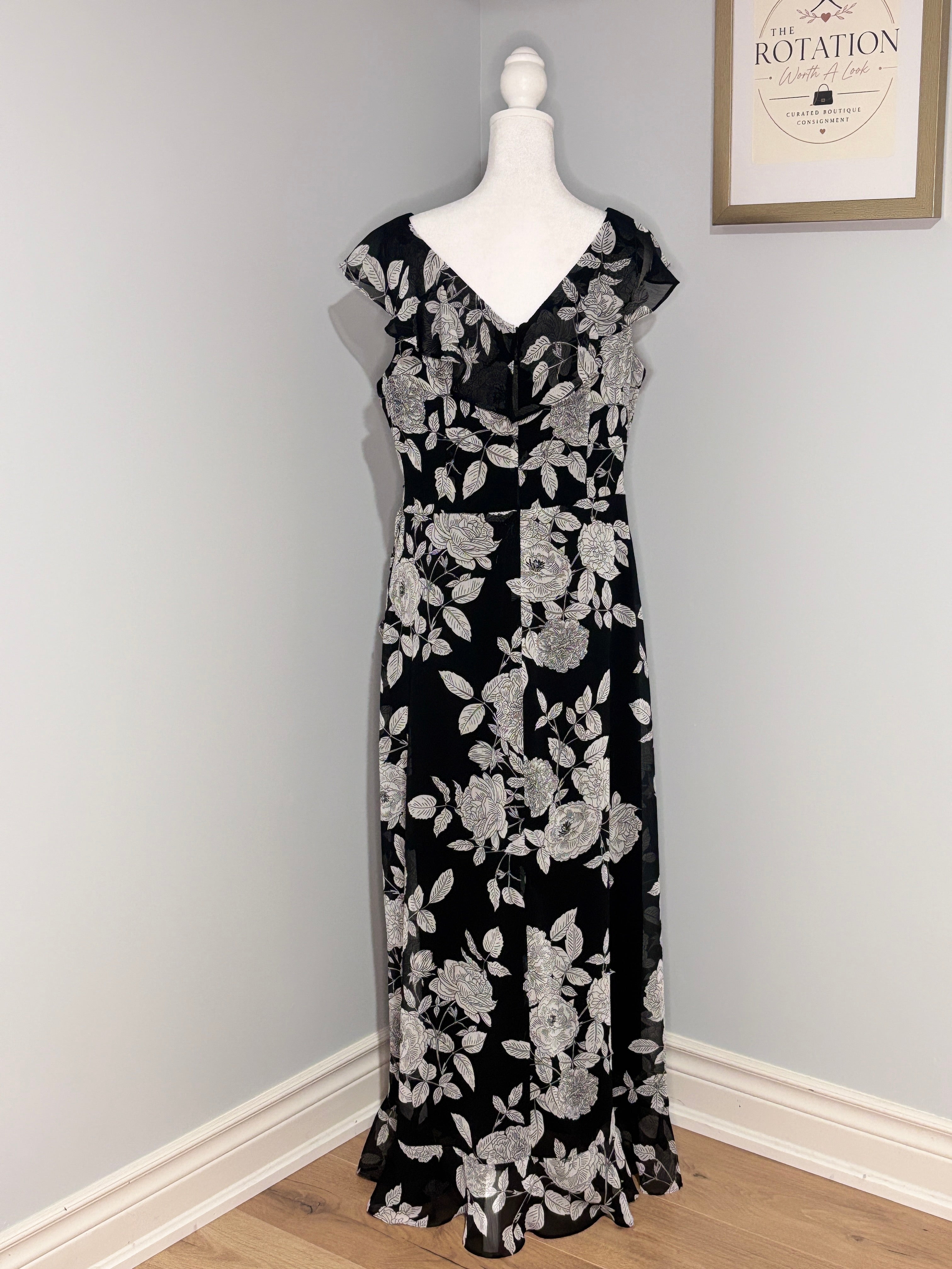 Maggy London for Melanie Lyne Floral High-Low Dress – Size 12