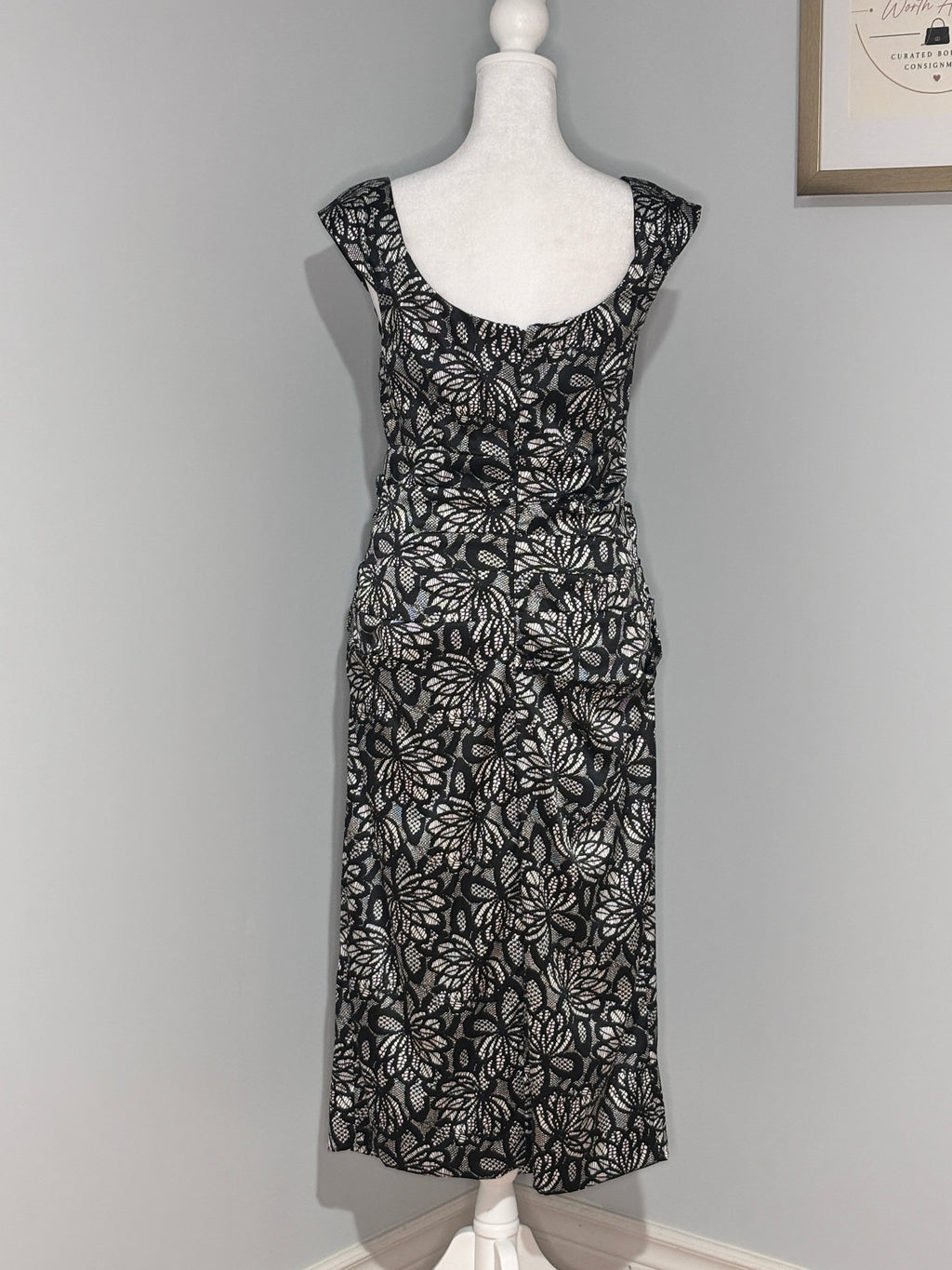 London Times Floral Textured Sheath Dress – Size 10