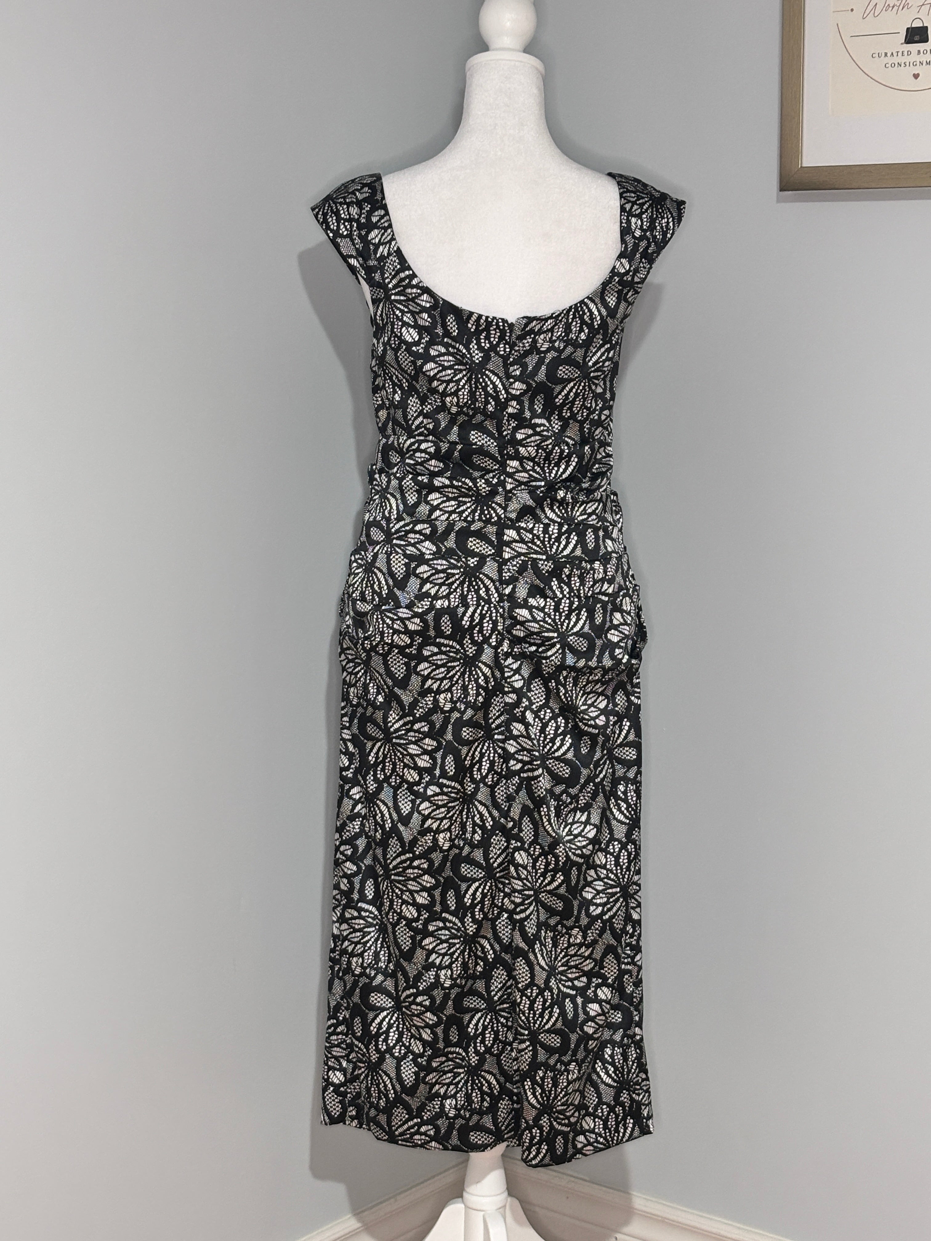 London Times Floral Textured Sheath Dress – Size 10
