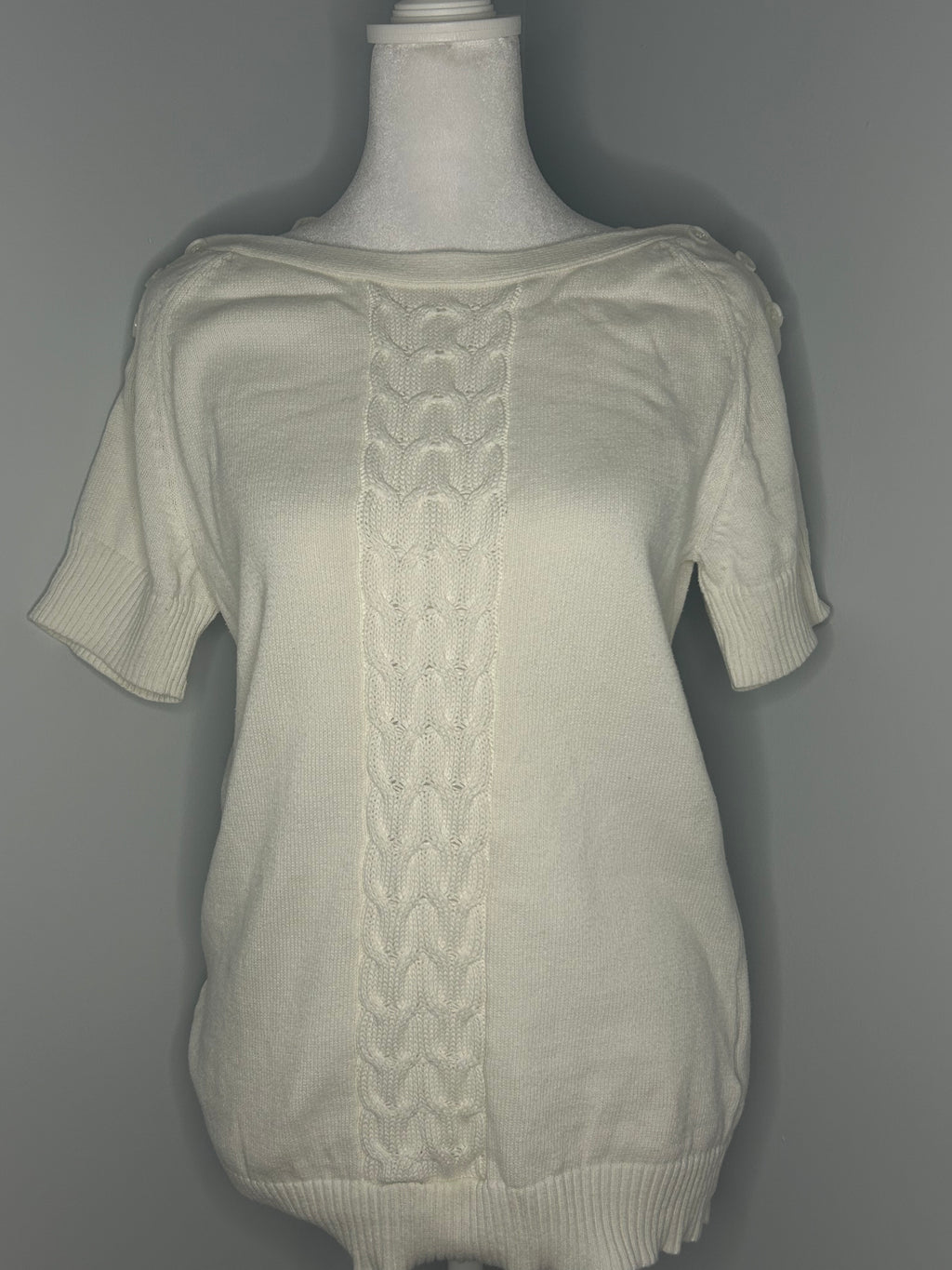 RW & CO. Cable Knit Sweater Top