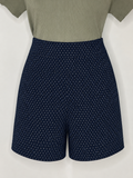 Hilary Bradley Navy Polka Dot Pull-On Shorts – Size 10