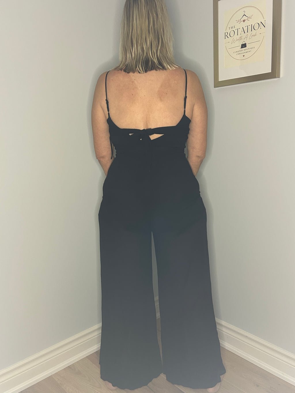 Forever 21 Black Wide-Leg Jumpsuit – Size Large
