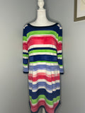 Vince Camuto Watercolor Stripe Dress Size 14