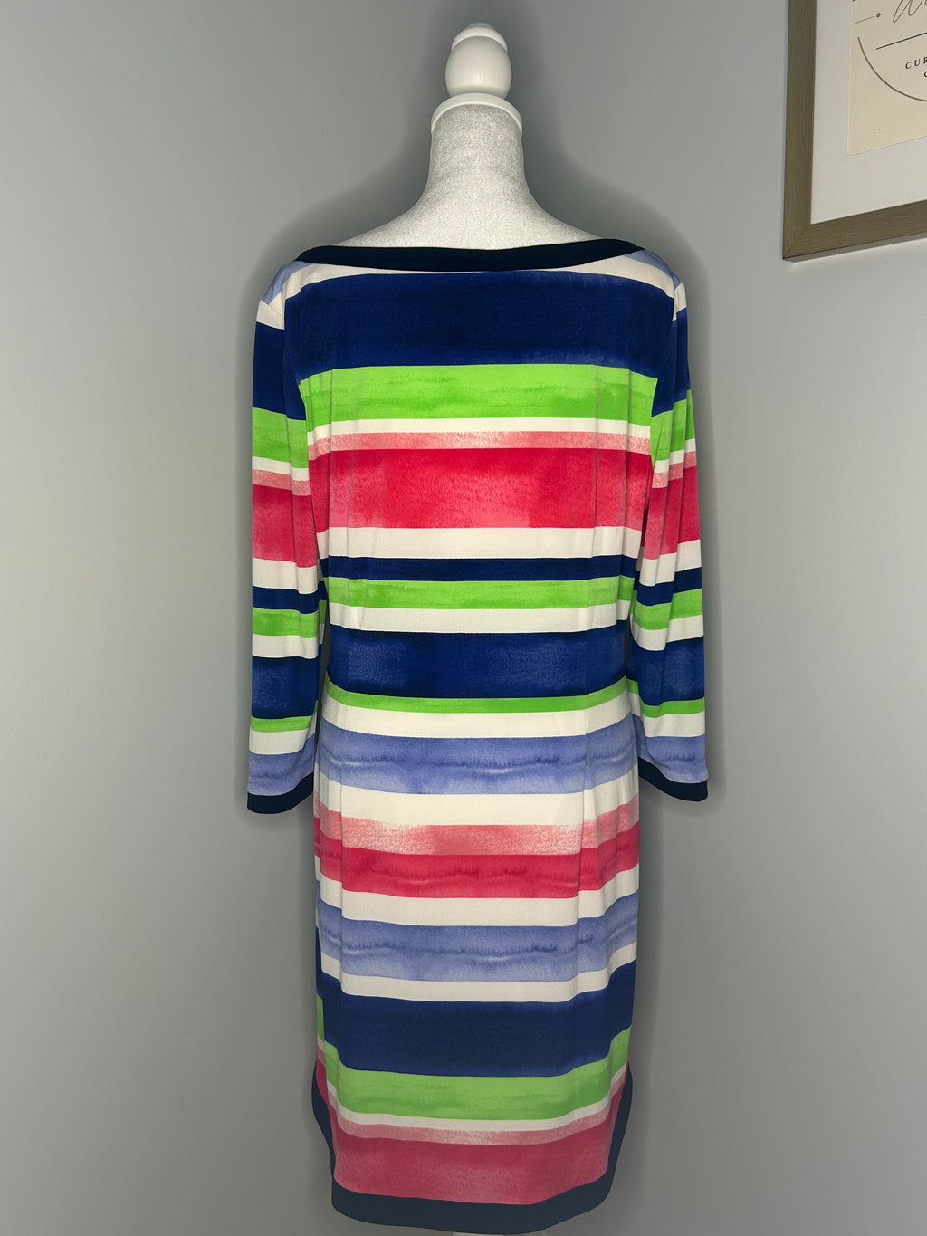 Vince Camuto Watercolor Stripe Dress Size 14