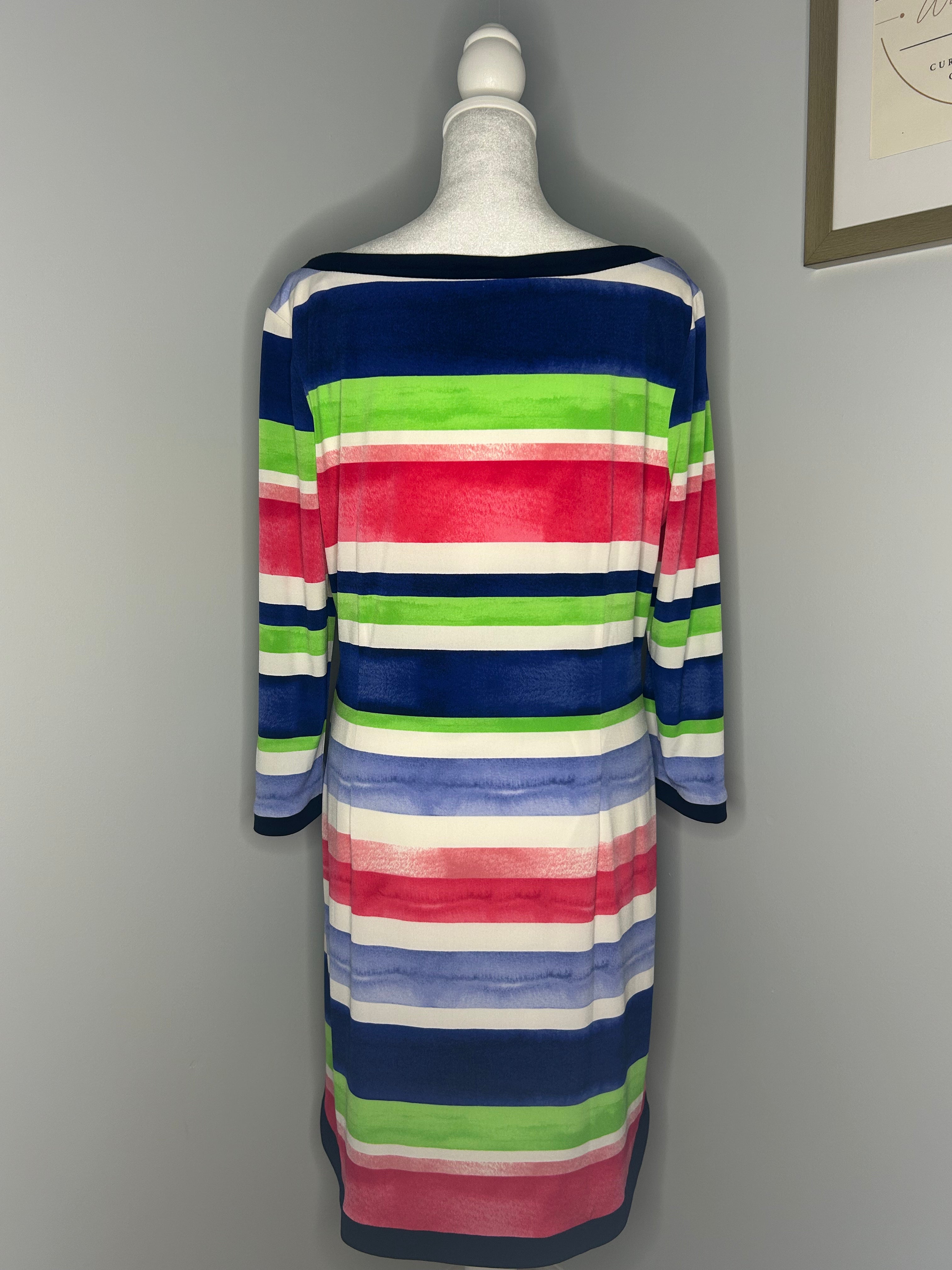 Vince Camuto Watercolor Stripe Dress Size 14