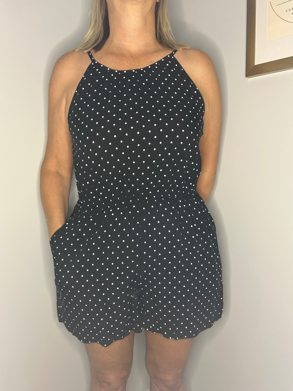 Old Navy Polka Dot Romper - Size Medium