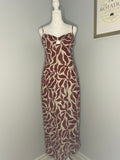 Zara Printed Midi Dress – Size Large