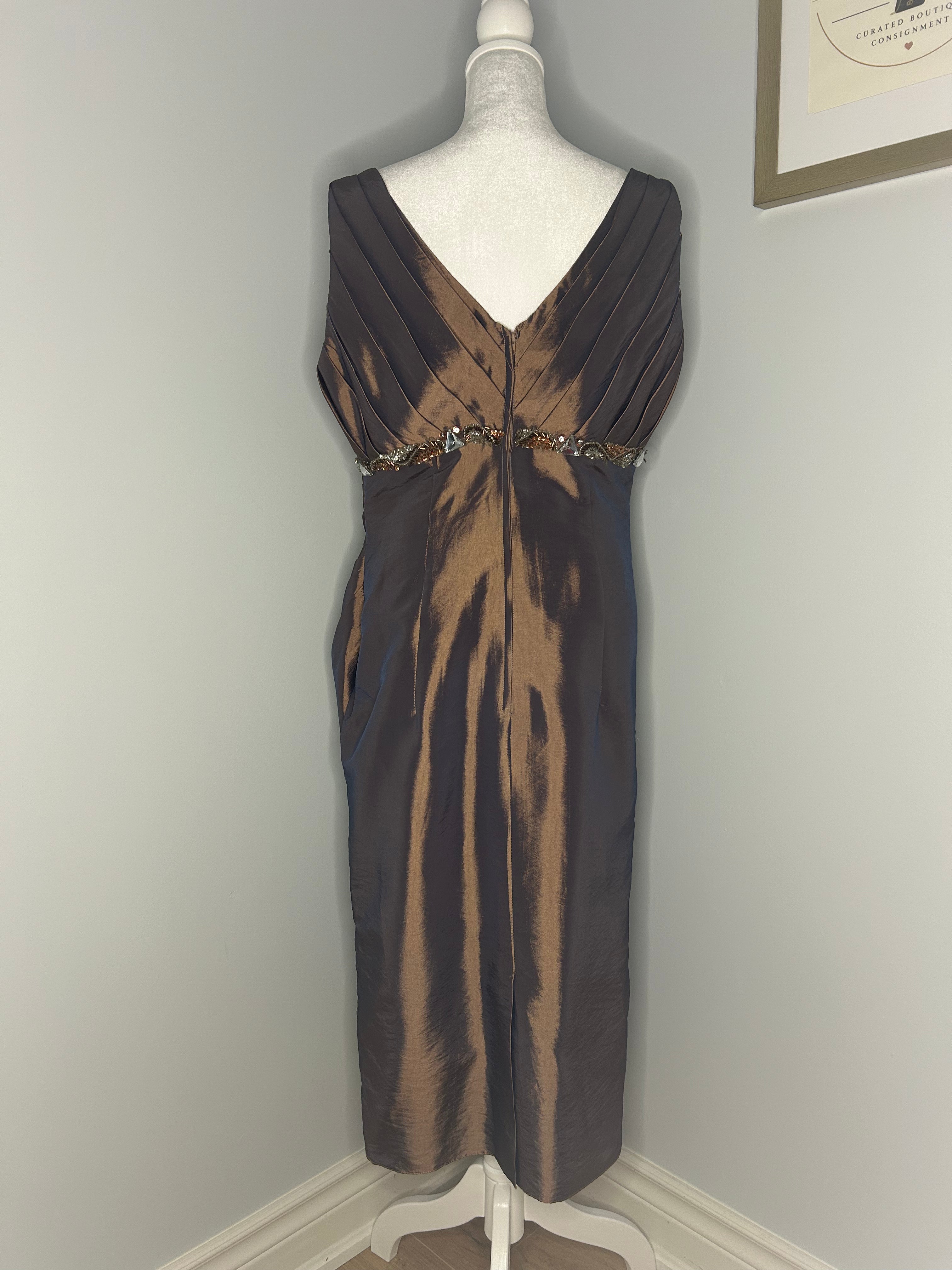 Crystel Elite Evening Dress with Matching Shawl  Size: 14