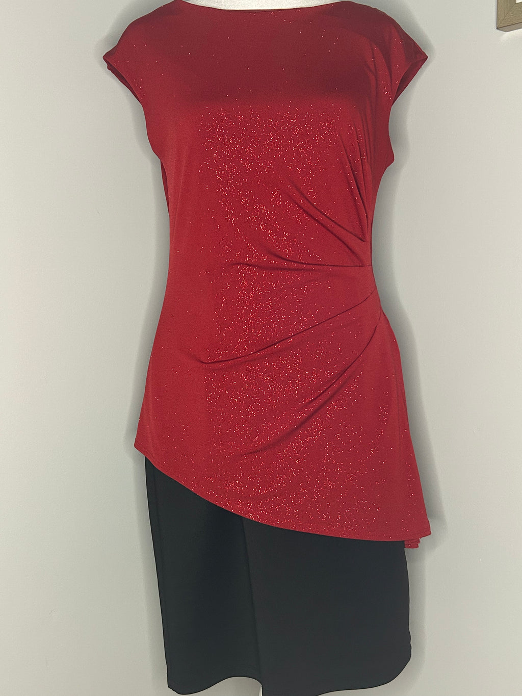 Enfocus Studio Glitter Overlay Dress  Size: 8