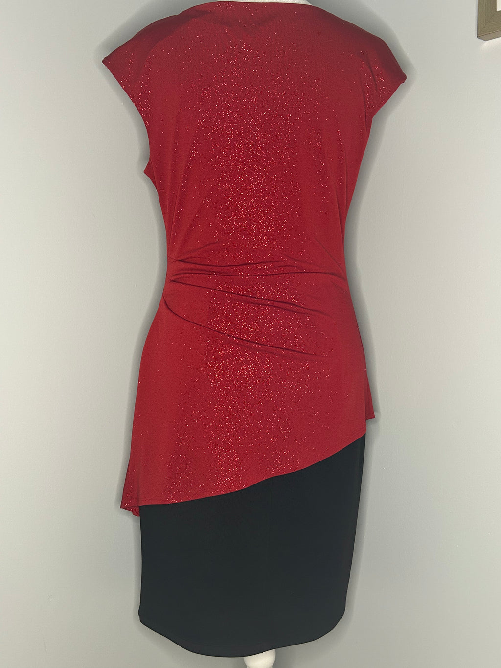 Enfocus Studio Glitter Overlay Dress  Size: 8