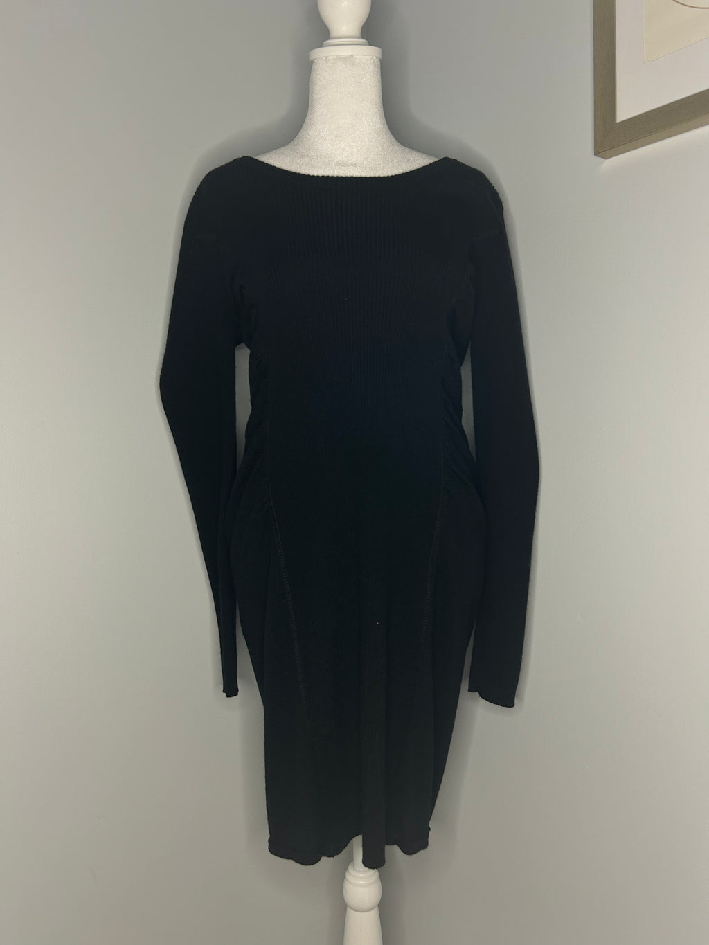 Calvin Klein Black Ribbed Sweater Dress  Size: Medium