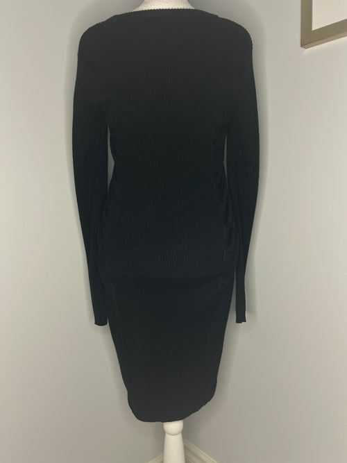 Calvin Klein Black Ribbed Sweater Dress  Size: Medium