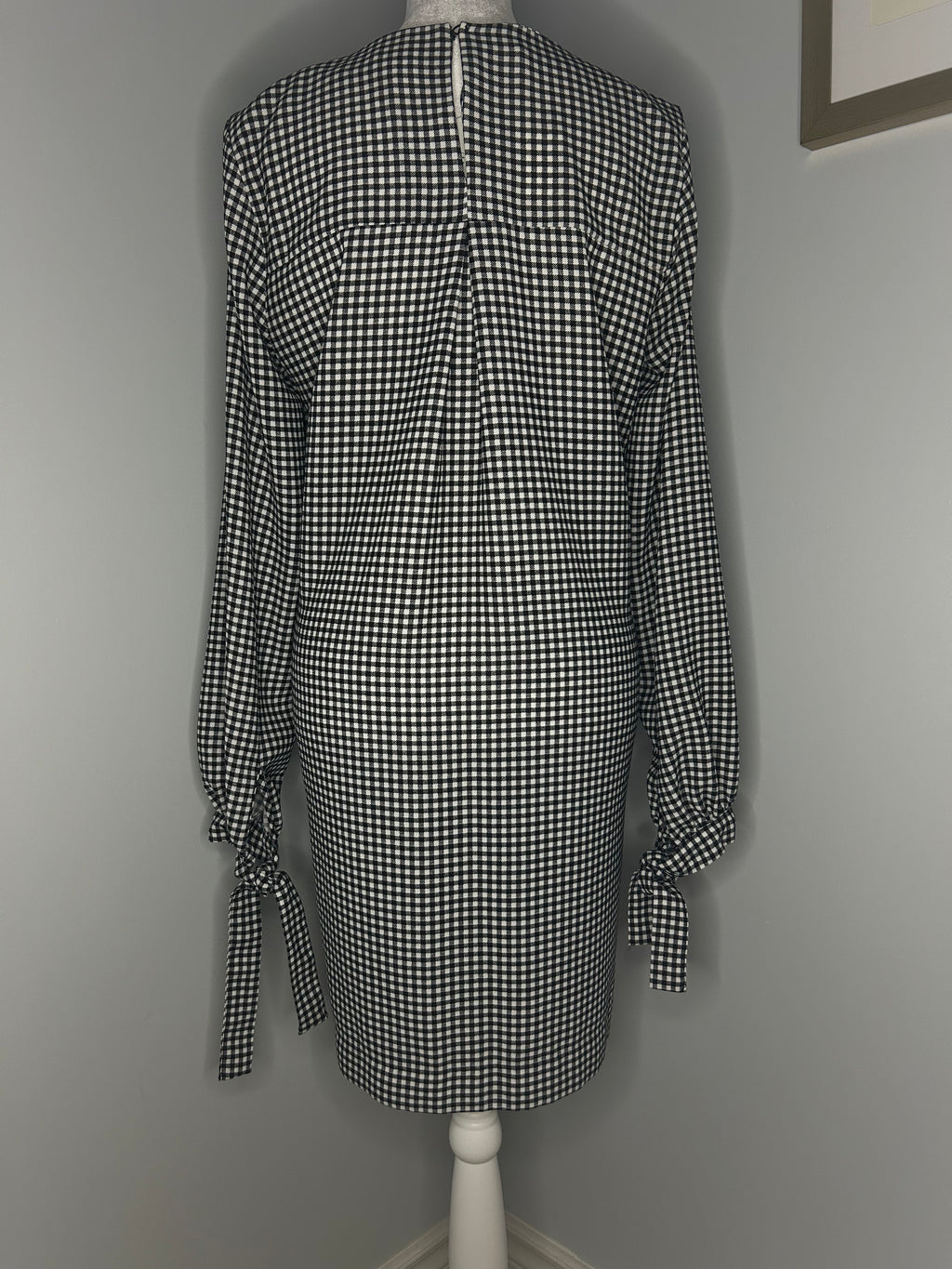 H&M Black & White Gingham Tunic  Size 6