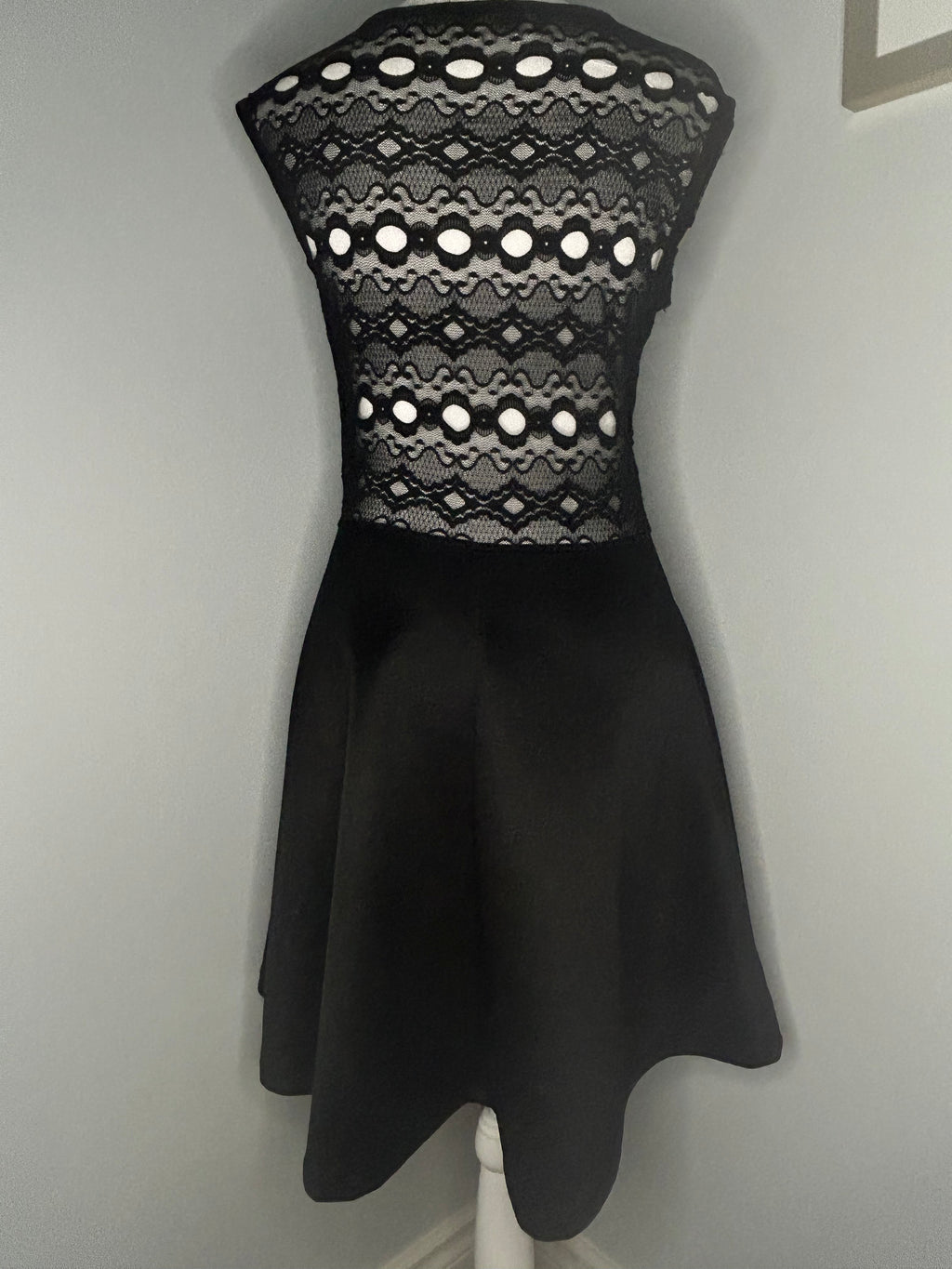 Finn & Clover Black Lace Fit & Flare Dress  Size: Medium