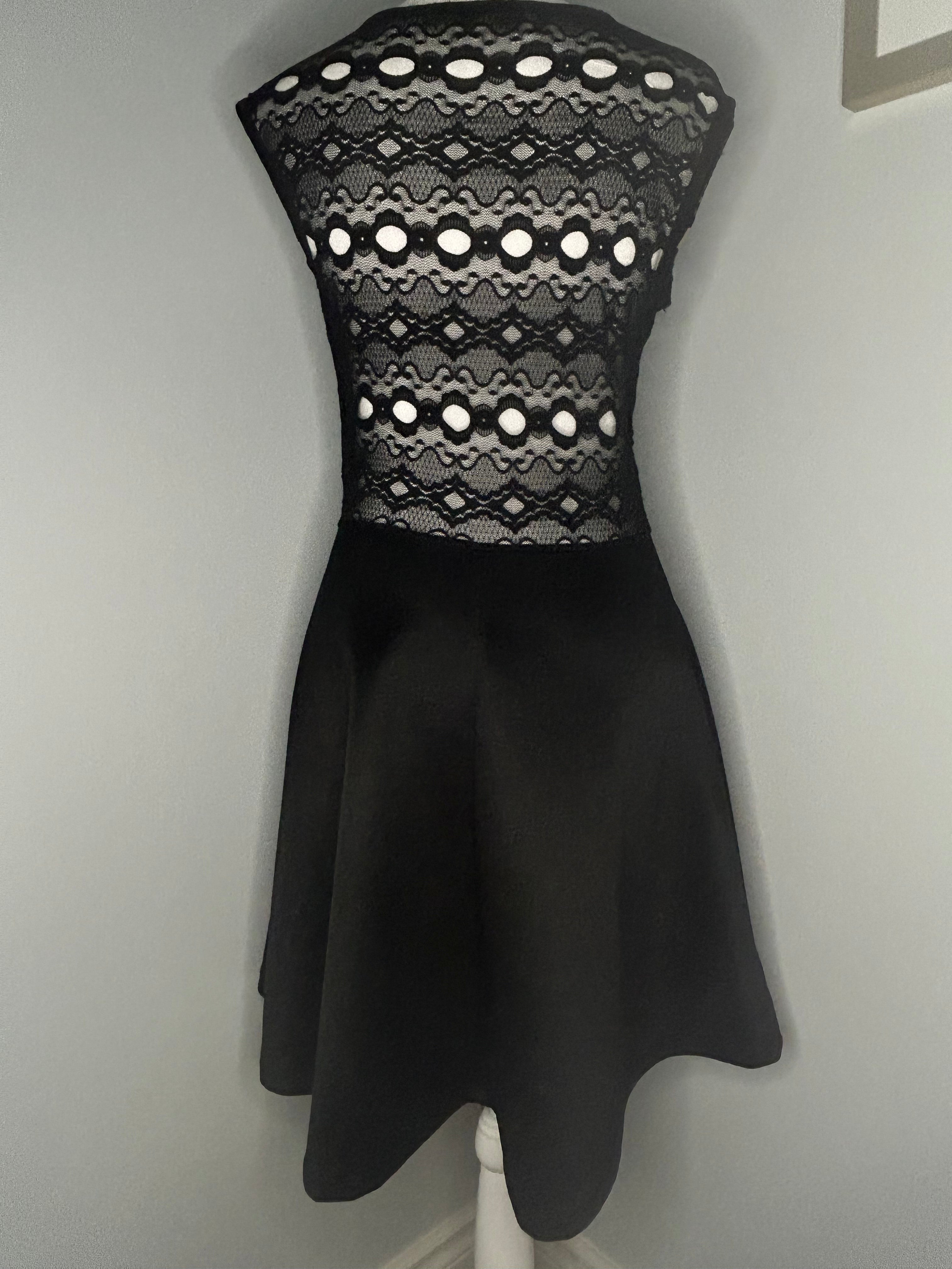 Finn & Clover Black Lace Fit & Flare Dress  Size: Medium