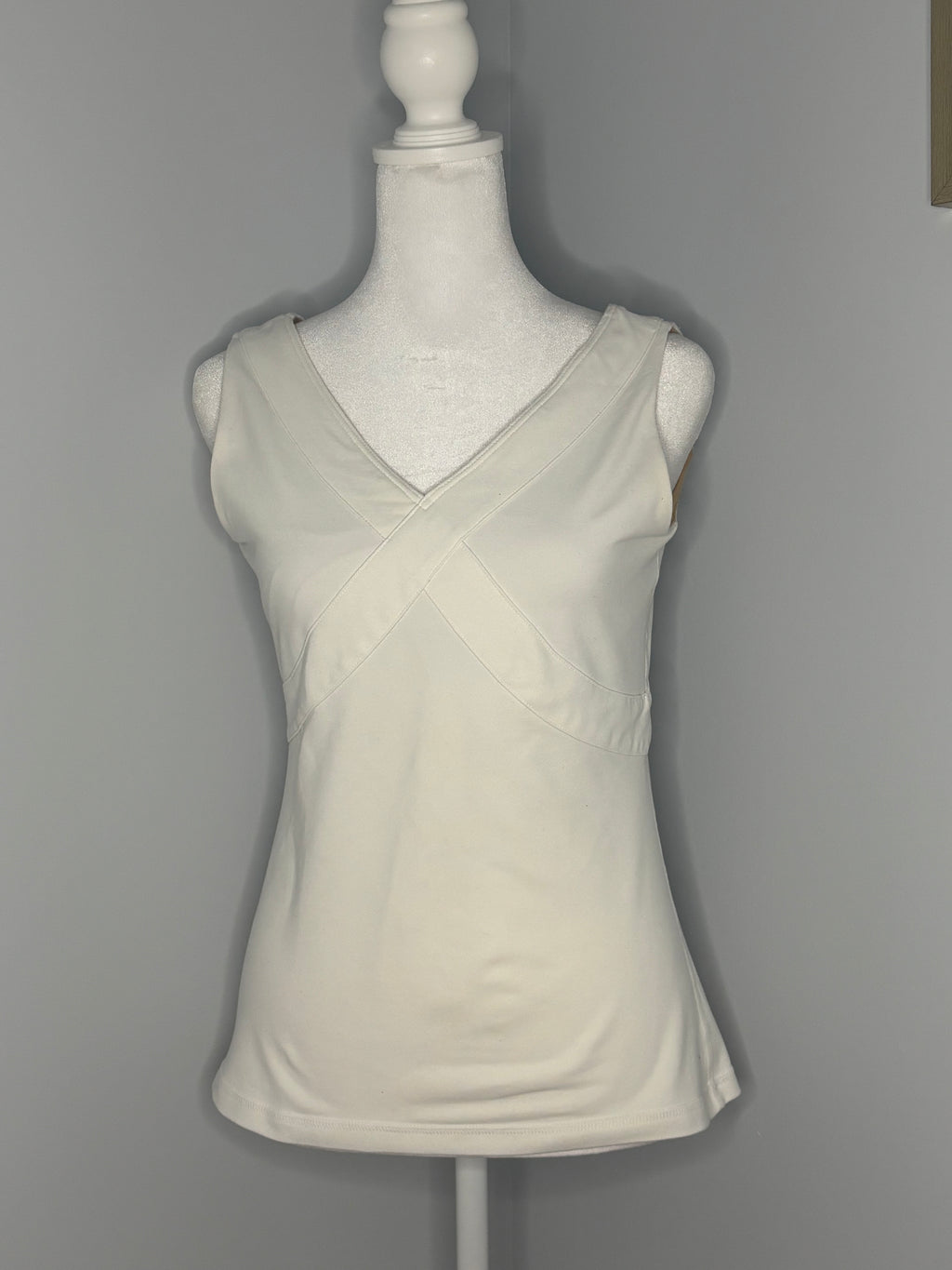 Lululemon White Open-Back Workout Top