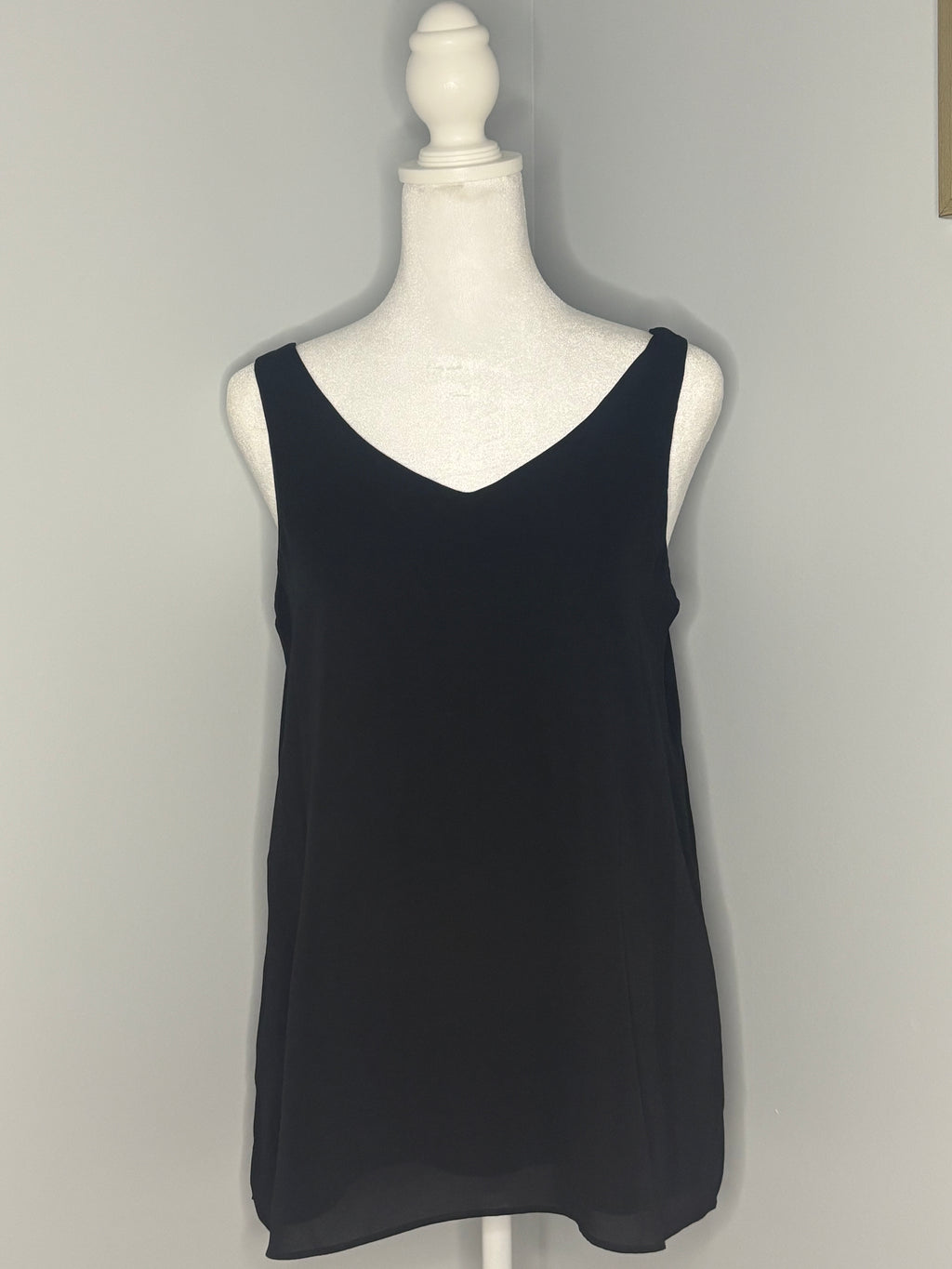 Black Sleeveless Work Blouse