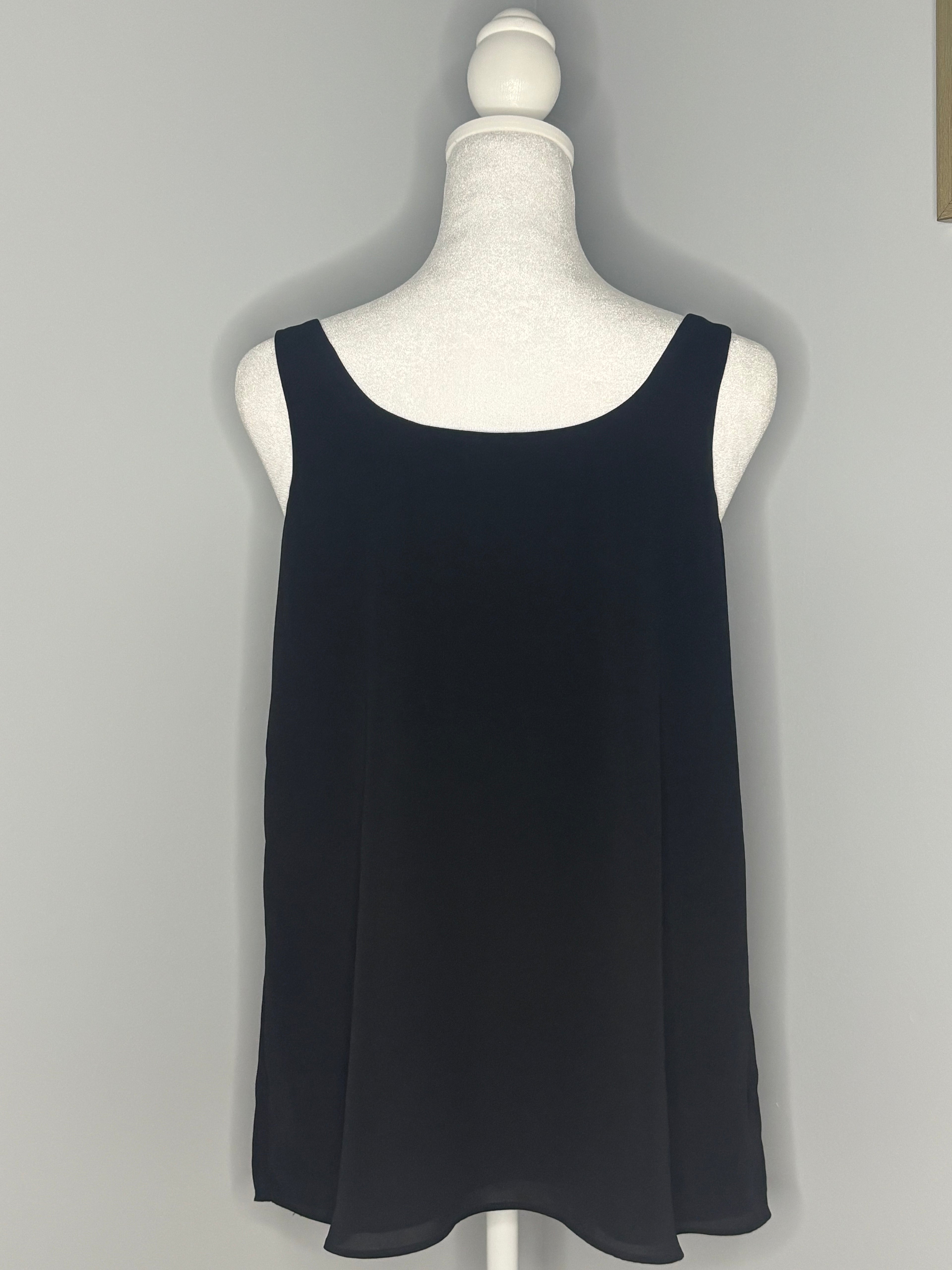 Black Sleeveless Work Blouse