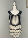 Reitmans Black & White Striped Tank