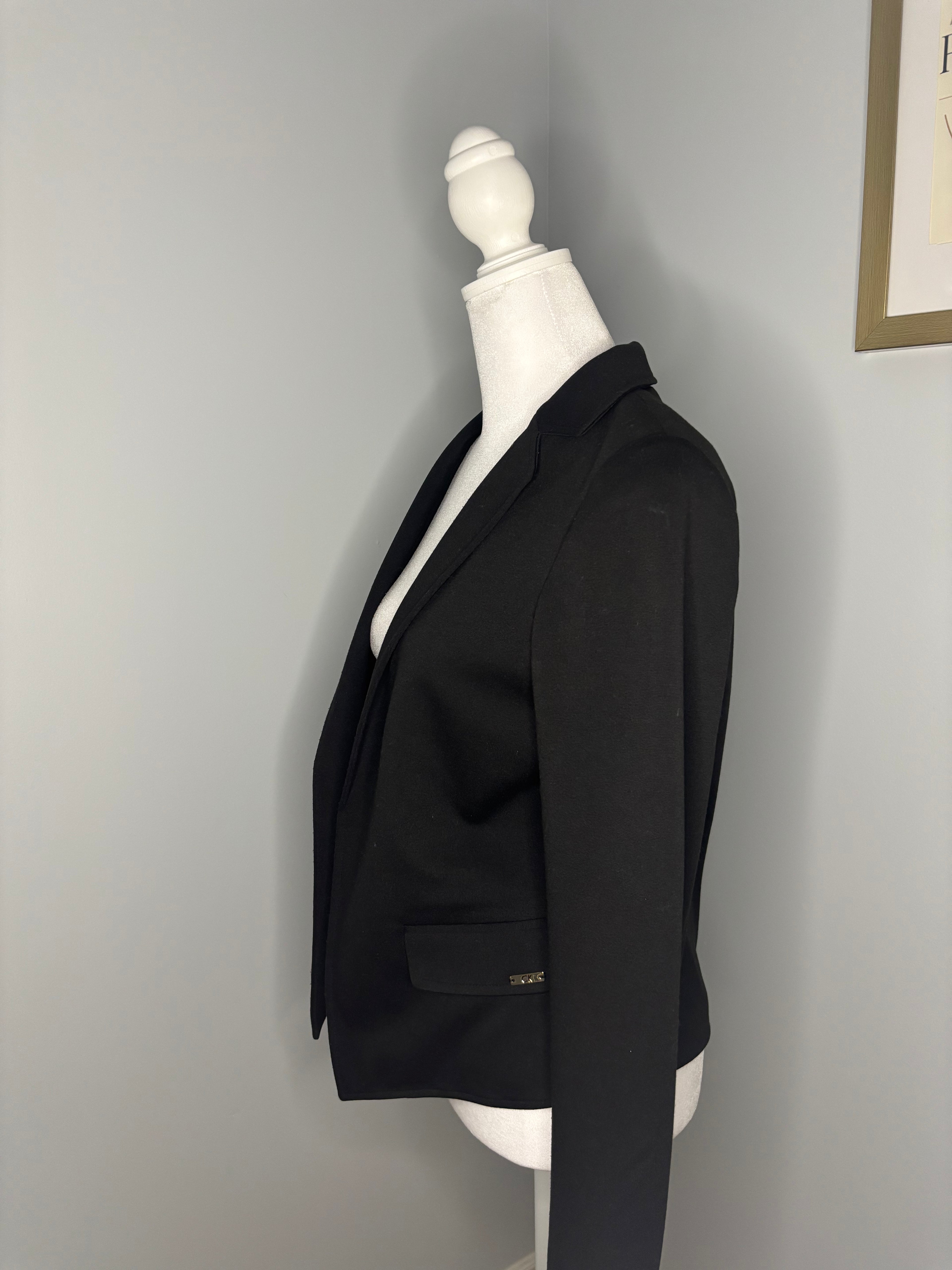 Calvin Klein Black Open-Front Blazer