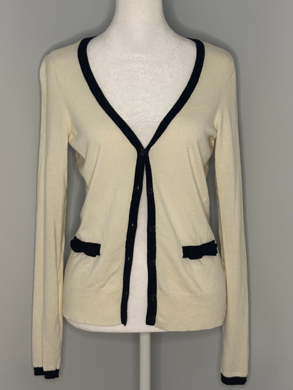 Chic by Jacob Contrast Trim Cardigan