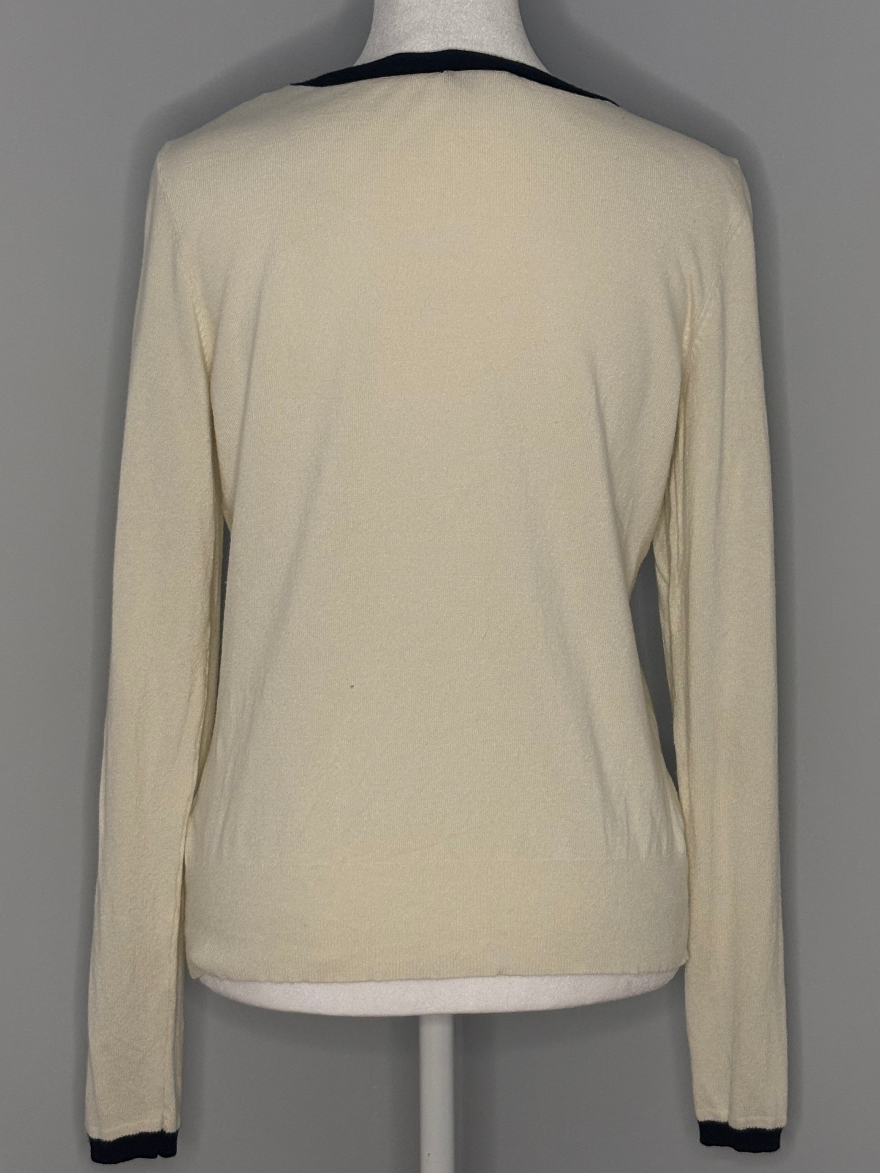 Chic by Jacob Contrast Trim Cardigan