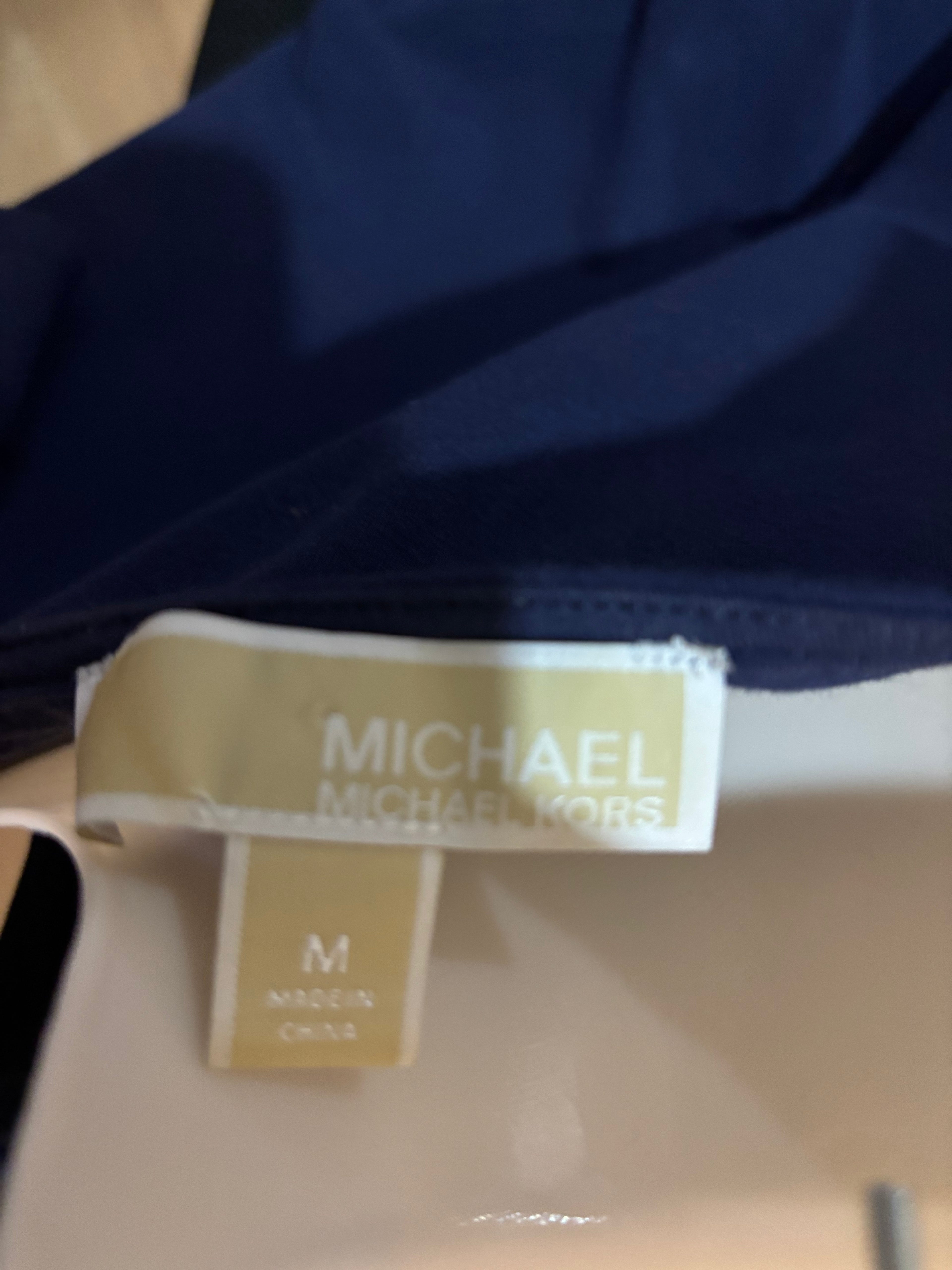 Designer Navy Cold Shoulder Top by Michael Kors