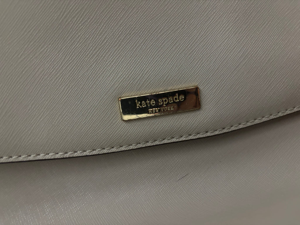 Kate Spade New York Taupe Saffiano Leather Satchel Top Handle Crossbody Bag