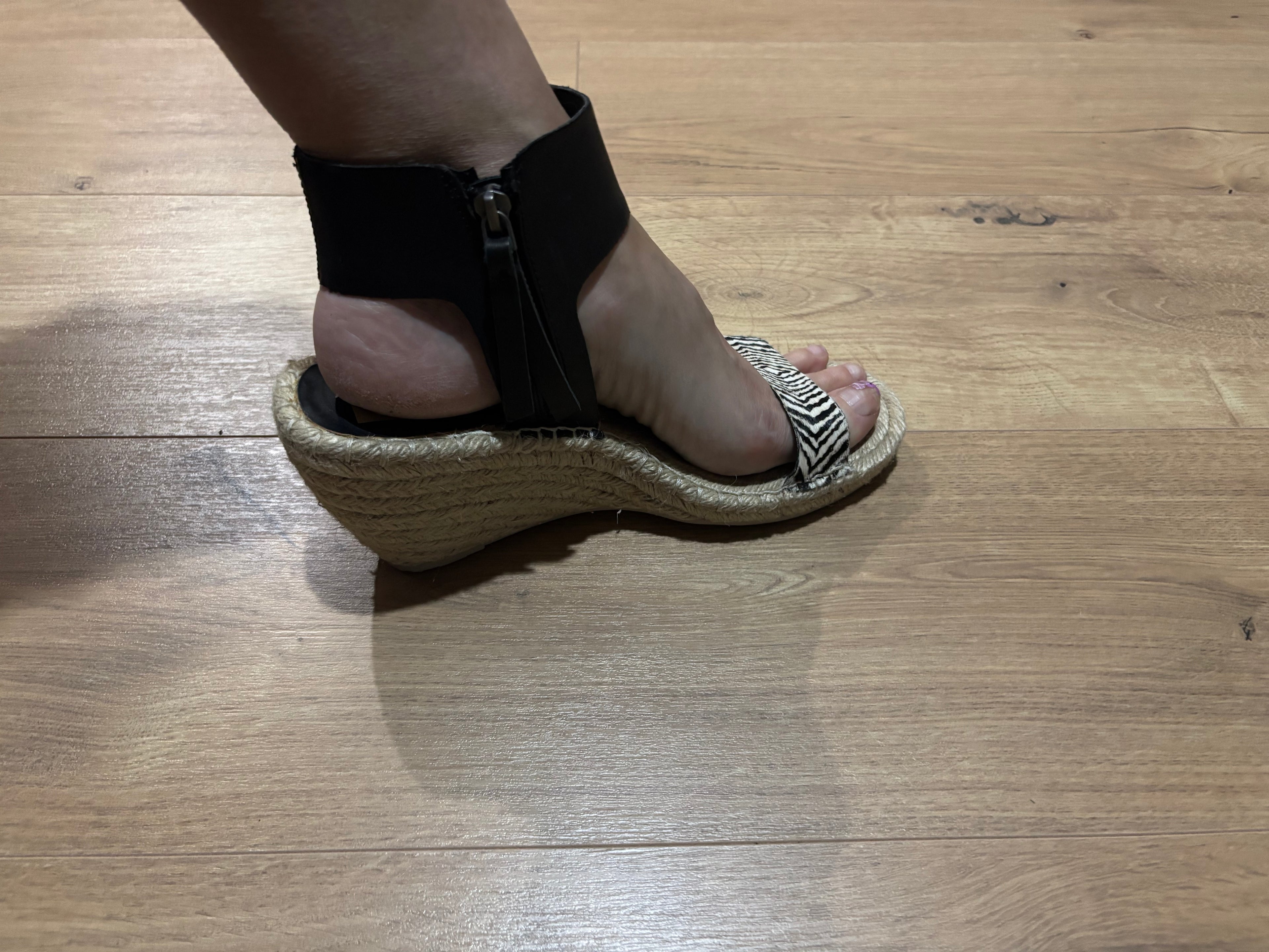 Dolce Vita Zebra Print Espadrille Wedge Sandals | Size 9.5