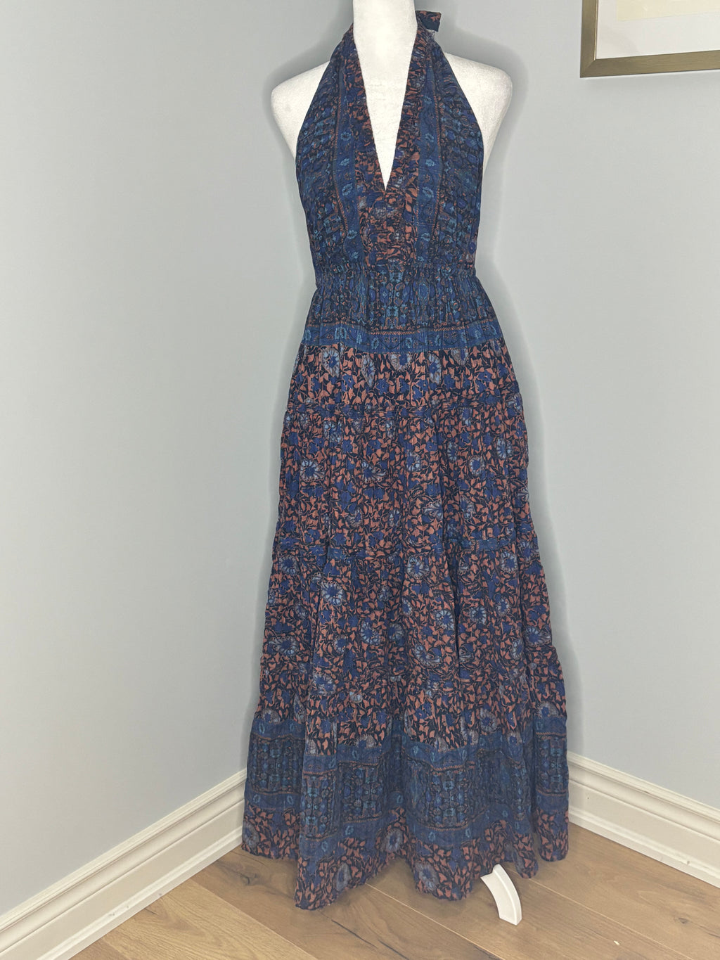 Free People Boho Halter Maxi Dress – Size Small