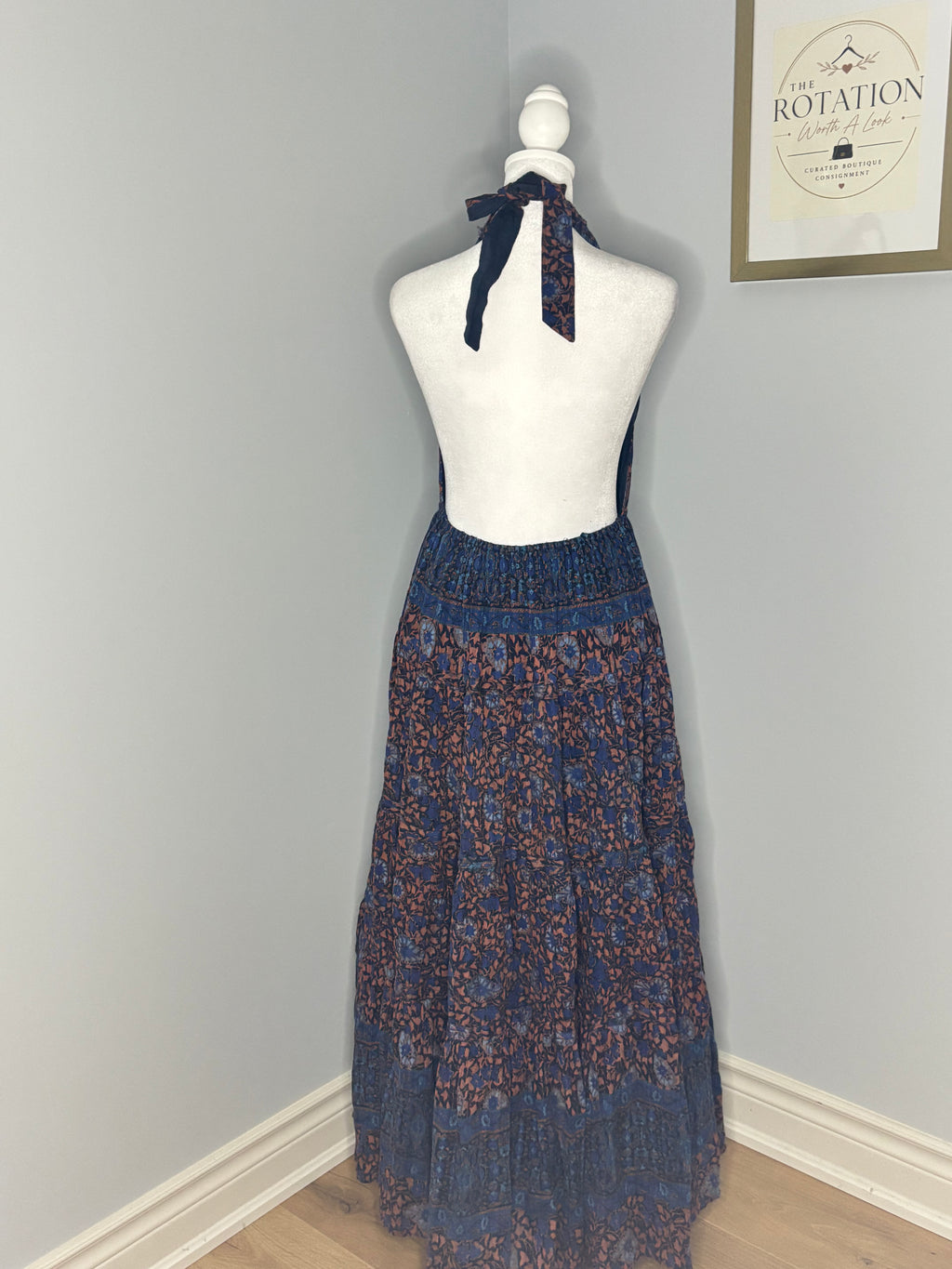 Free People Boho Halter Maxi Dress – Size Small