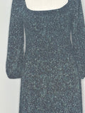 Silky Floral Smocked Midi Dress Size M