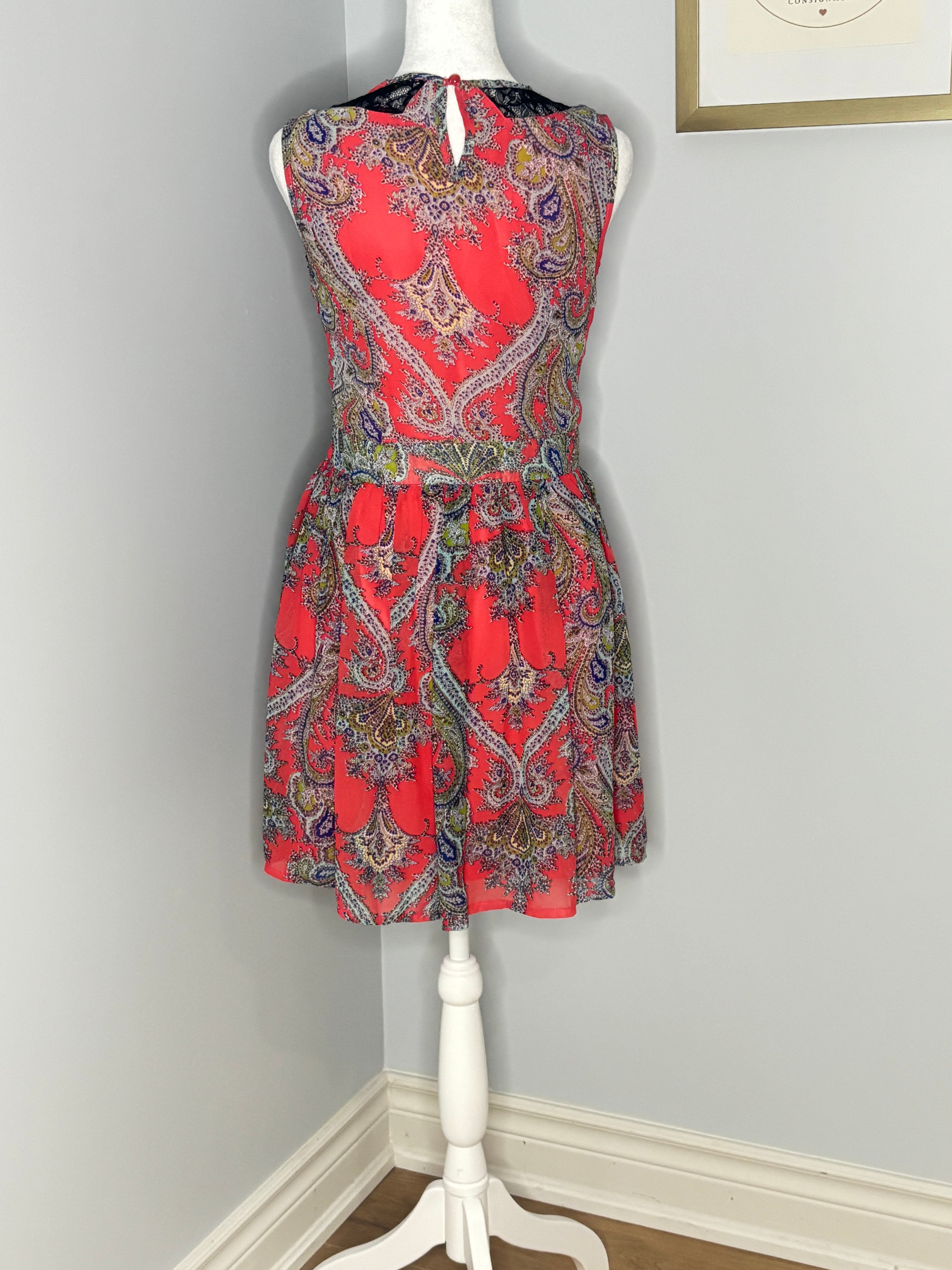 La Reyna Paisley Fit & Flare Dress – Size Medium