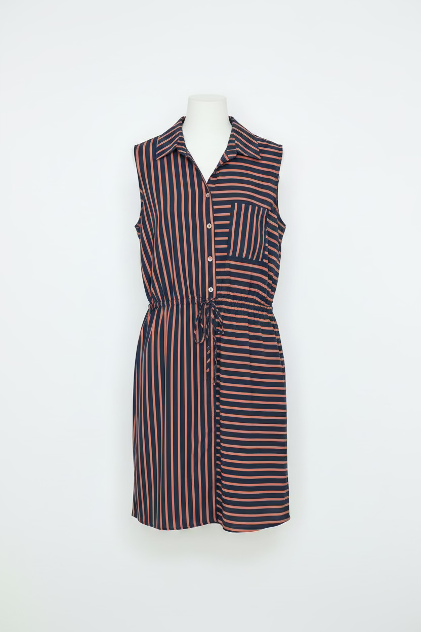 BeBop Striped Sleeveless Shirt Dress – Size Medium