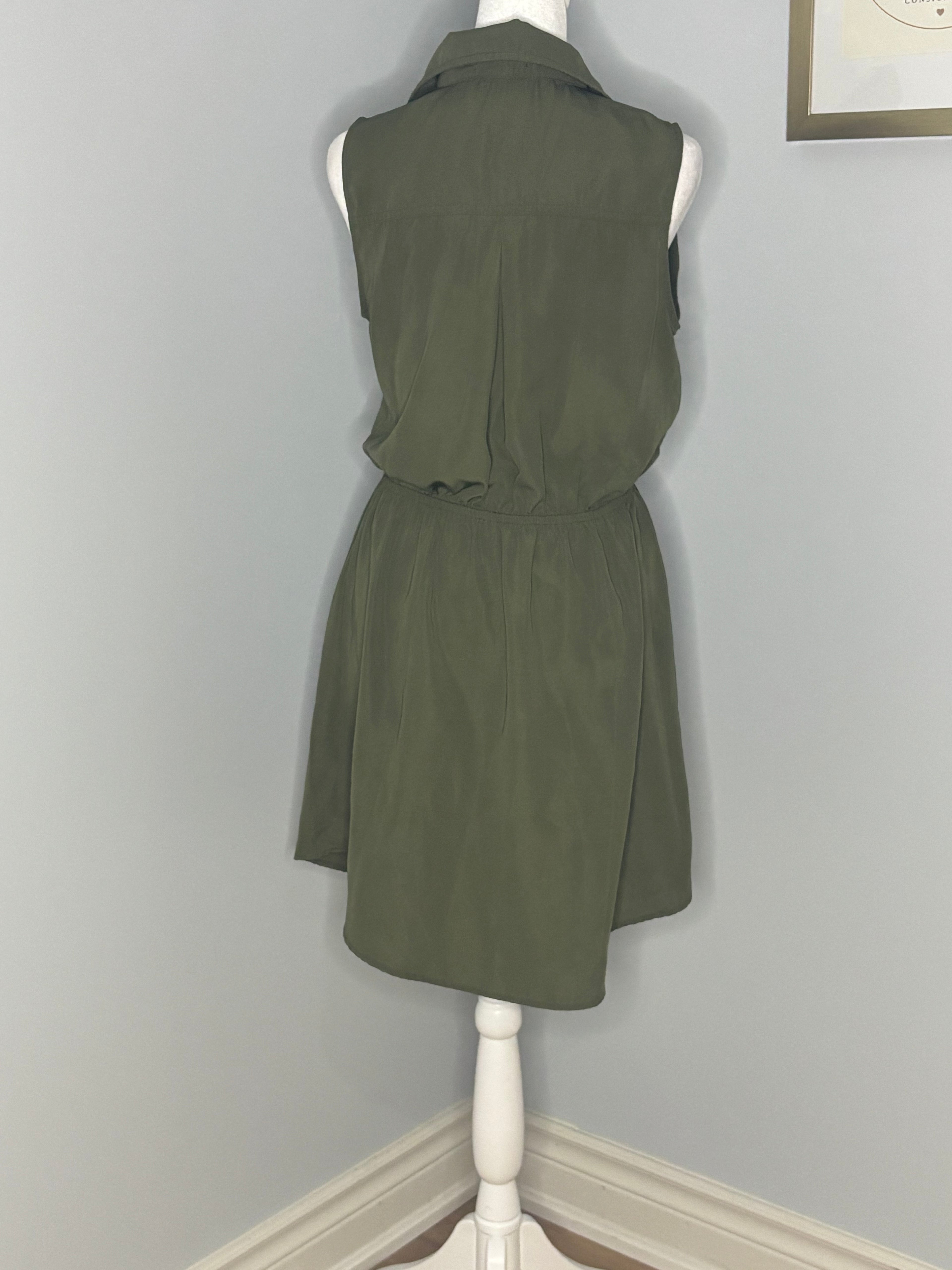 Bebop "Be You Be Free" Olive Utility Dress – Size Medium