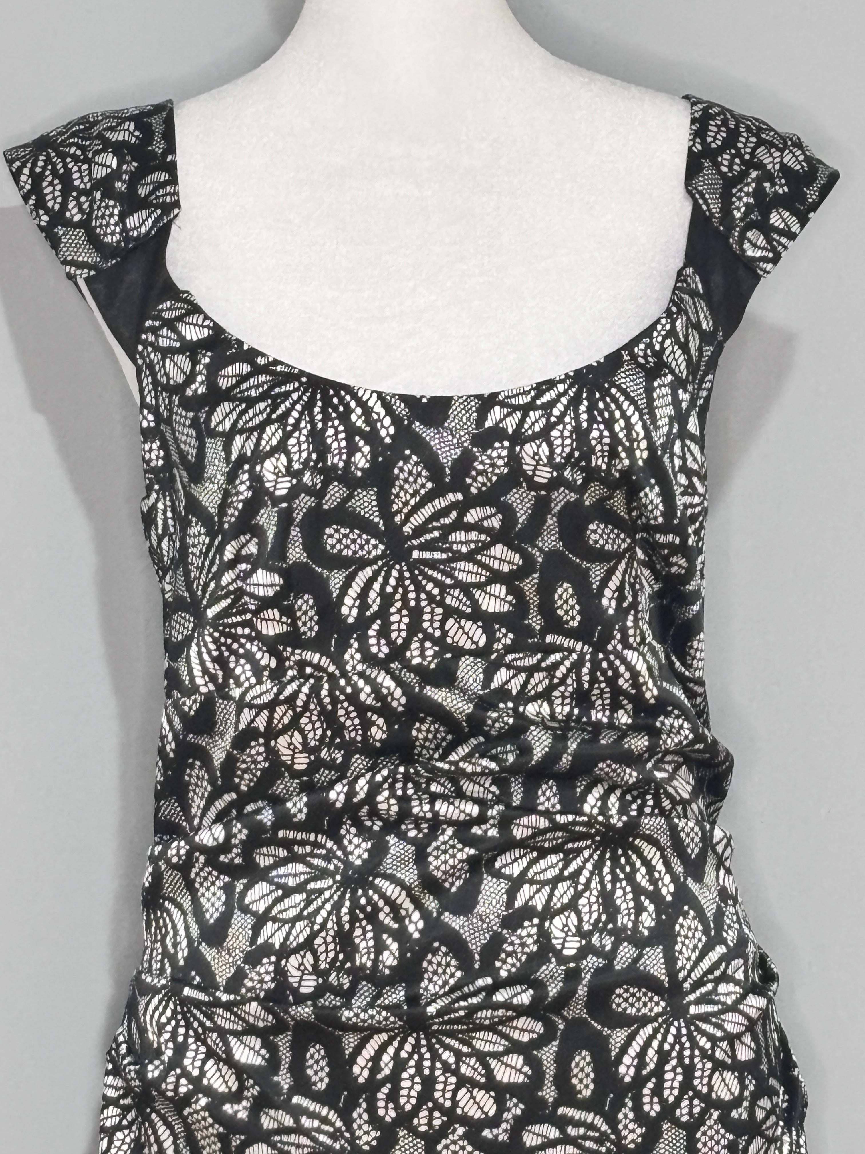 London Times Floral Textured Sheath Dress – Size 10