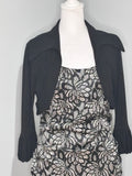 Svetlana Black Collared Bell Sleeve Shrug – Size Large